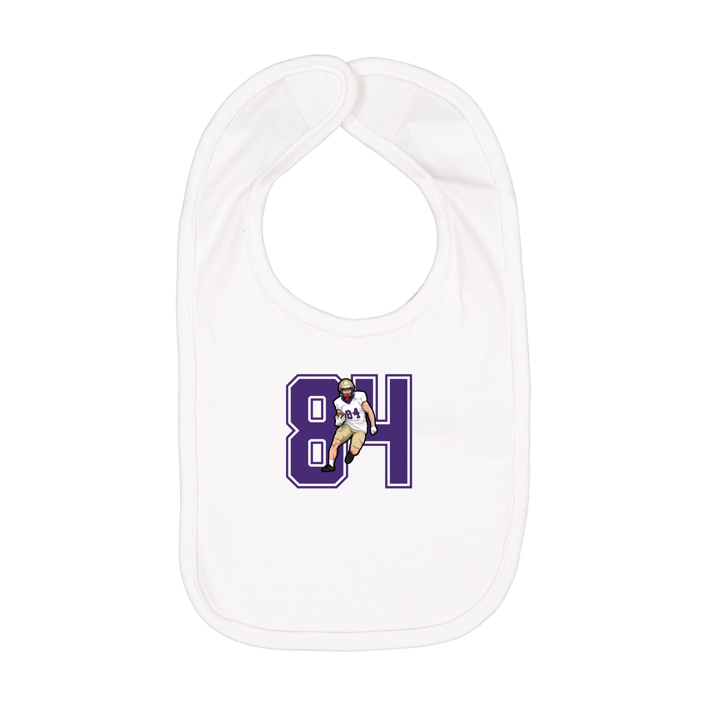 Infant Bib — Number in White