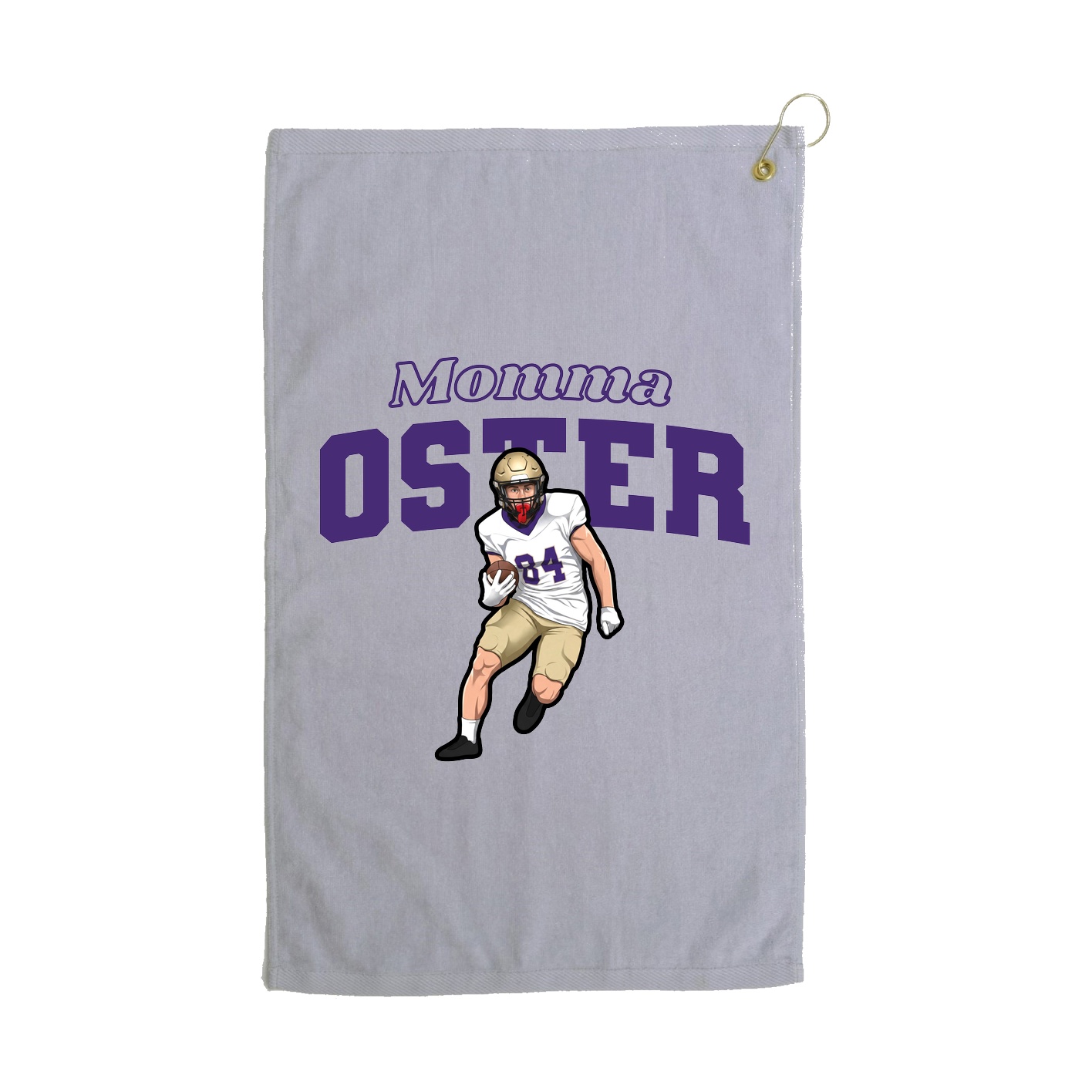 Golf Towel — Mothers Day Block in Grey