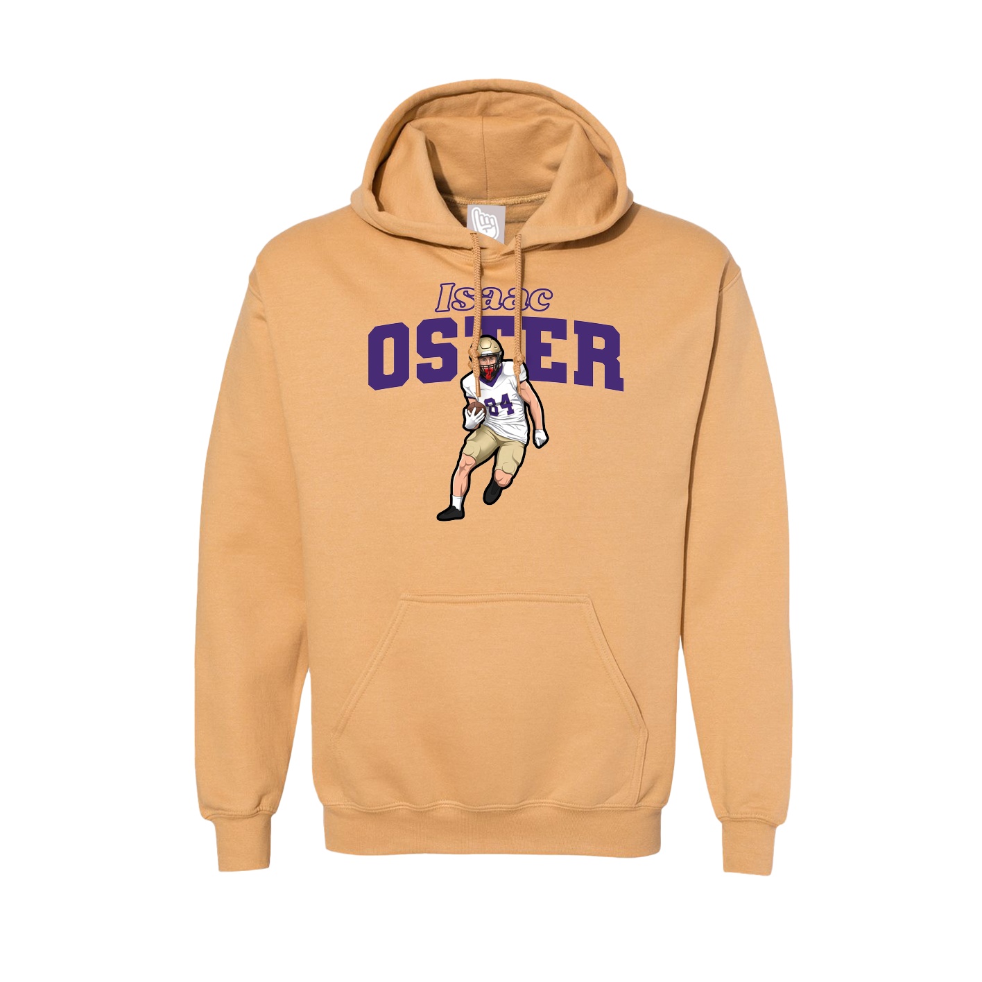 Hoodie — Name Arch in Vegas Gold