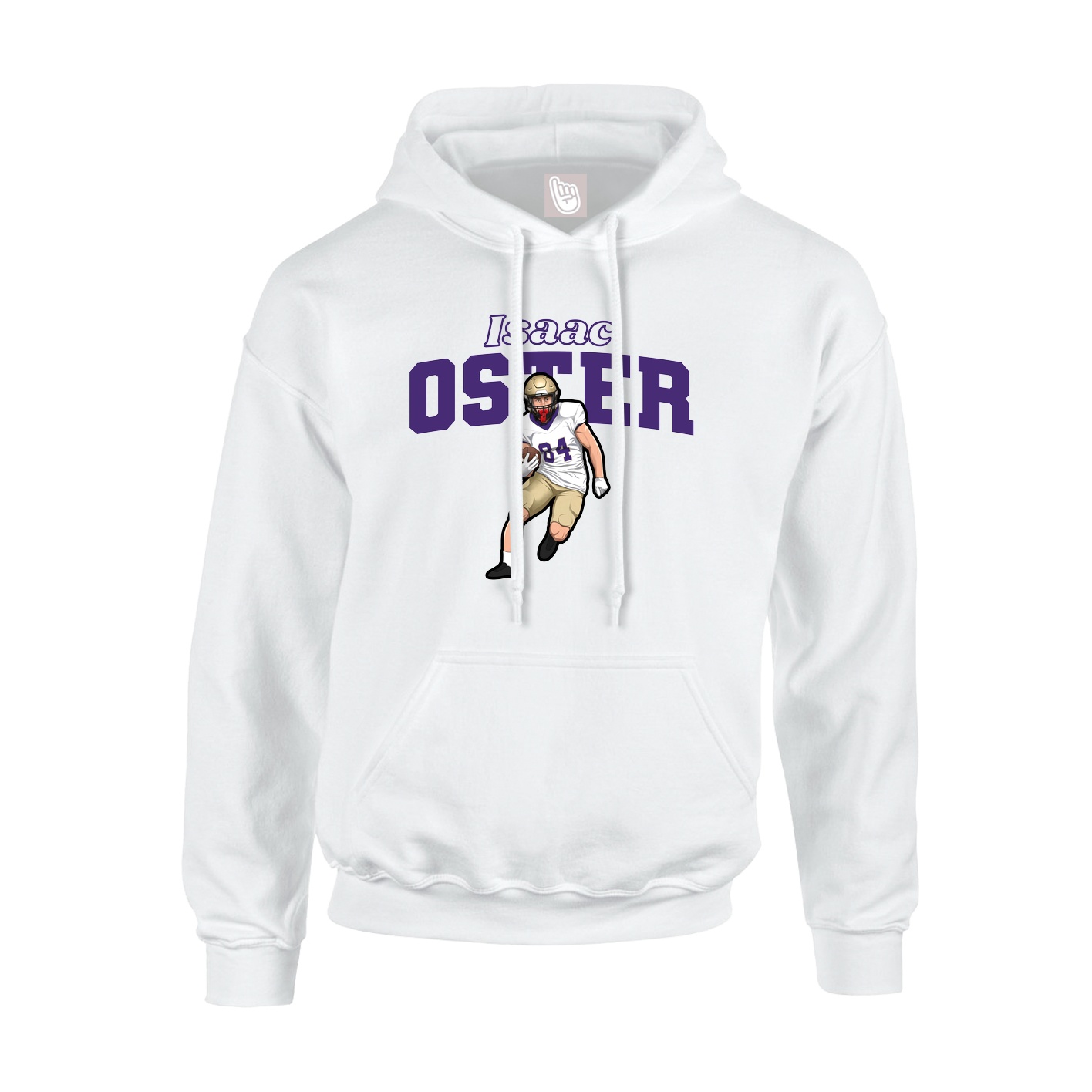 Hoodie — Name Arch in White