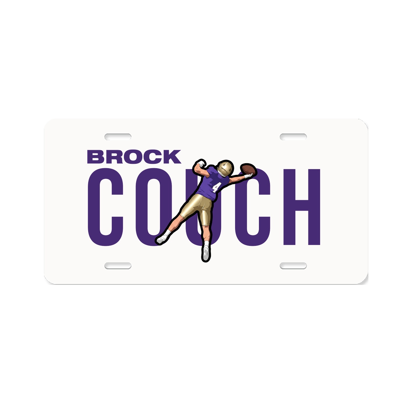 License Plate — Player Name in Classic