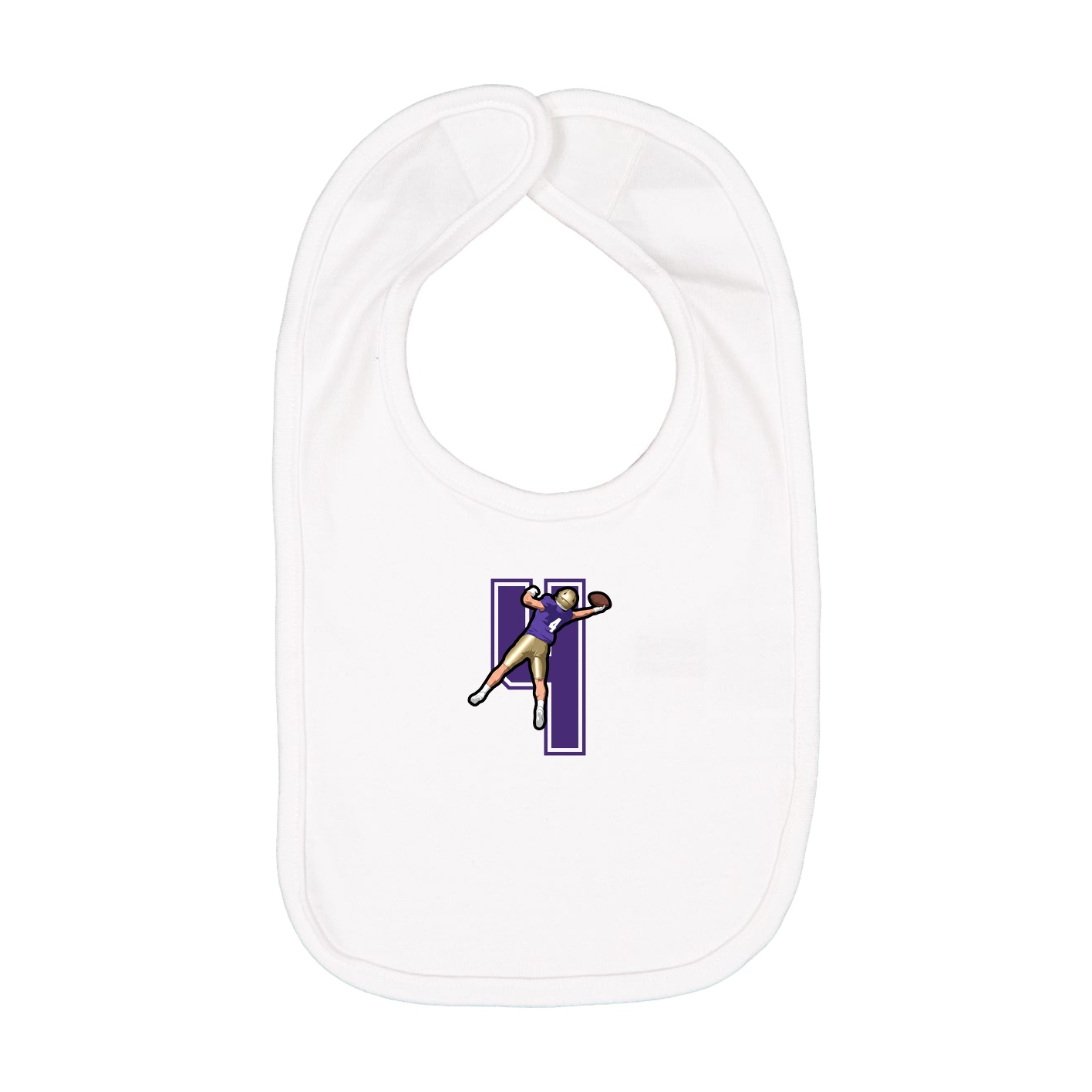 Infant Bib — Number in White