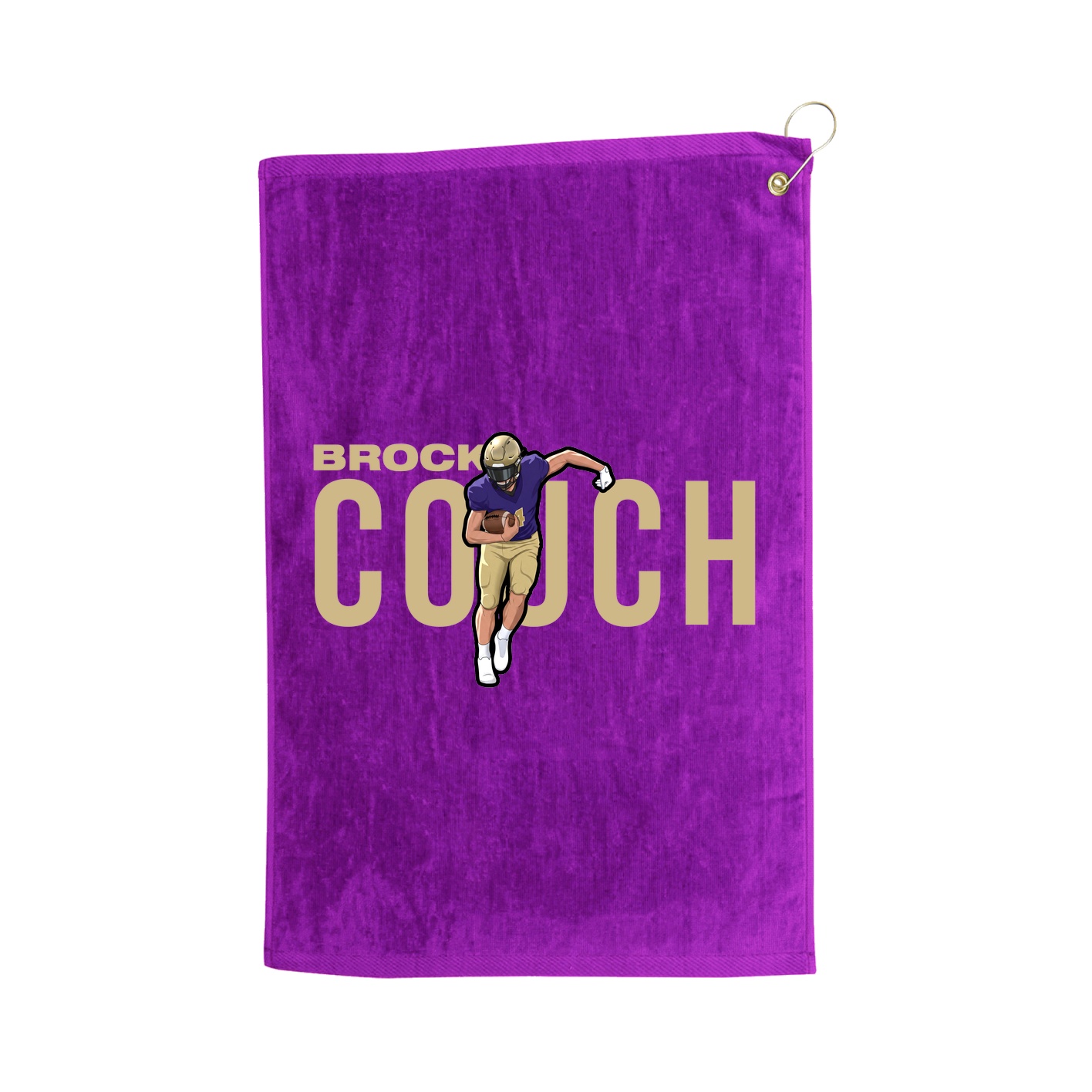 Golf Towel — Player Name in Purple