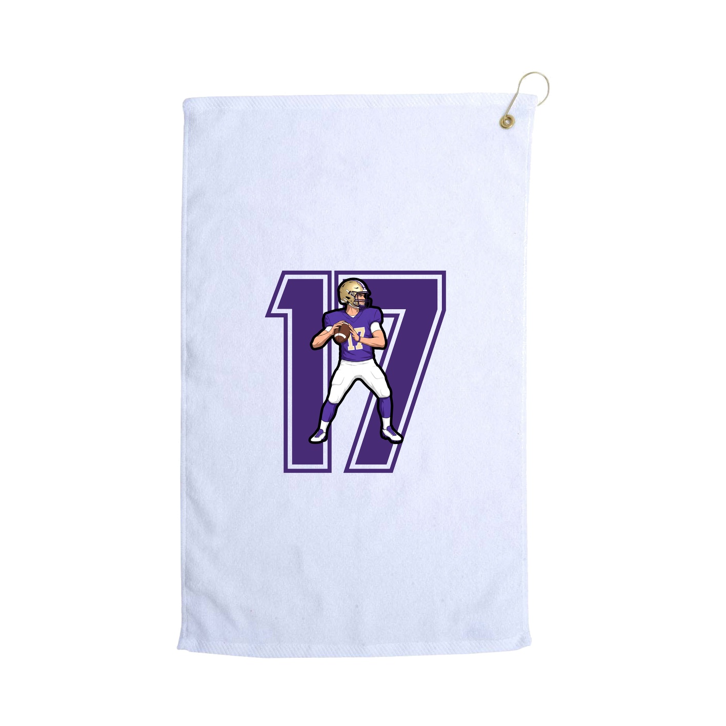 Golf Towel — Number in White