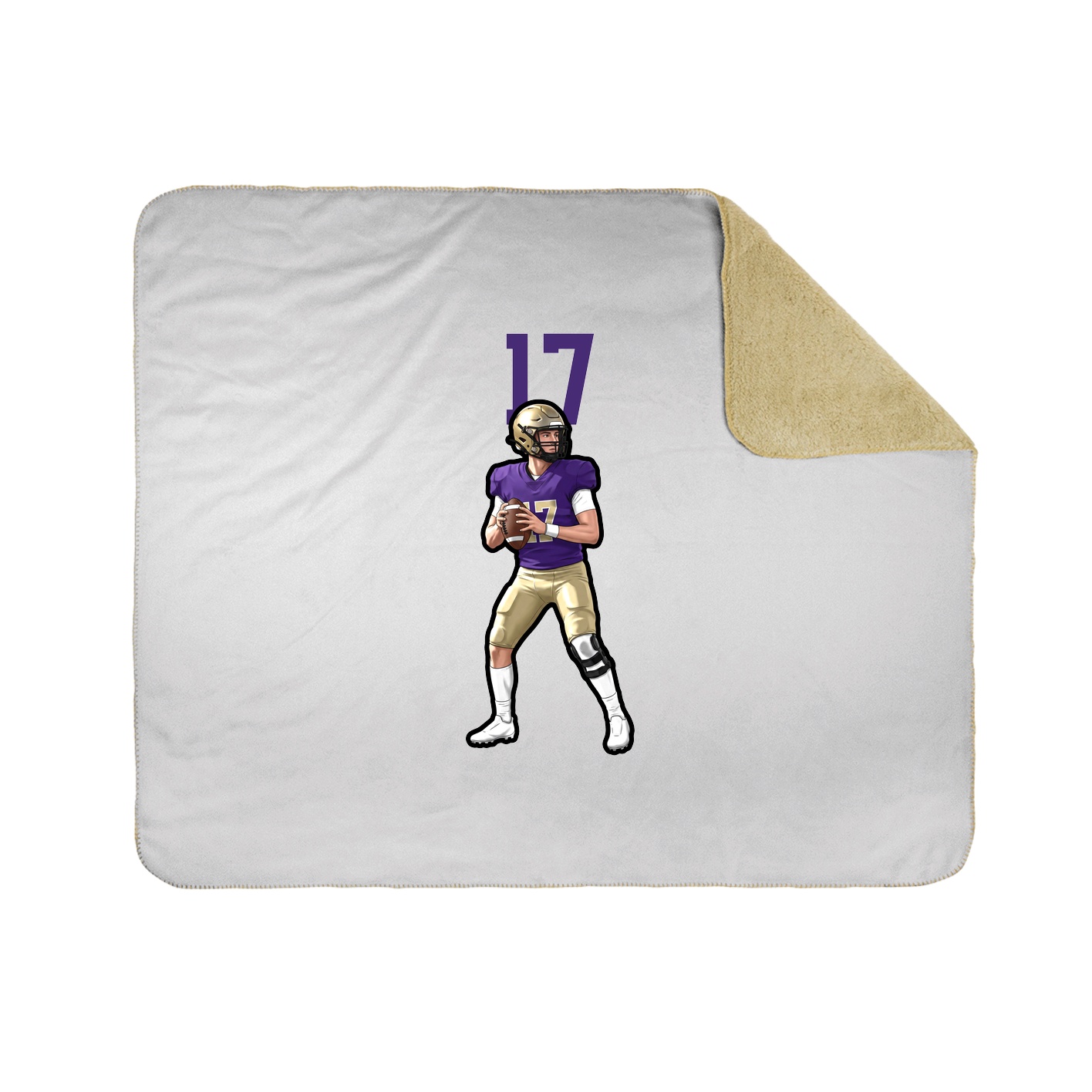 Throw Blanket — Number Top in White