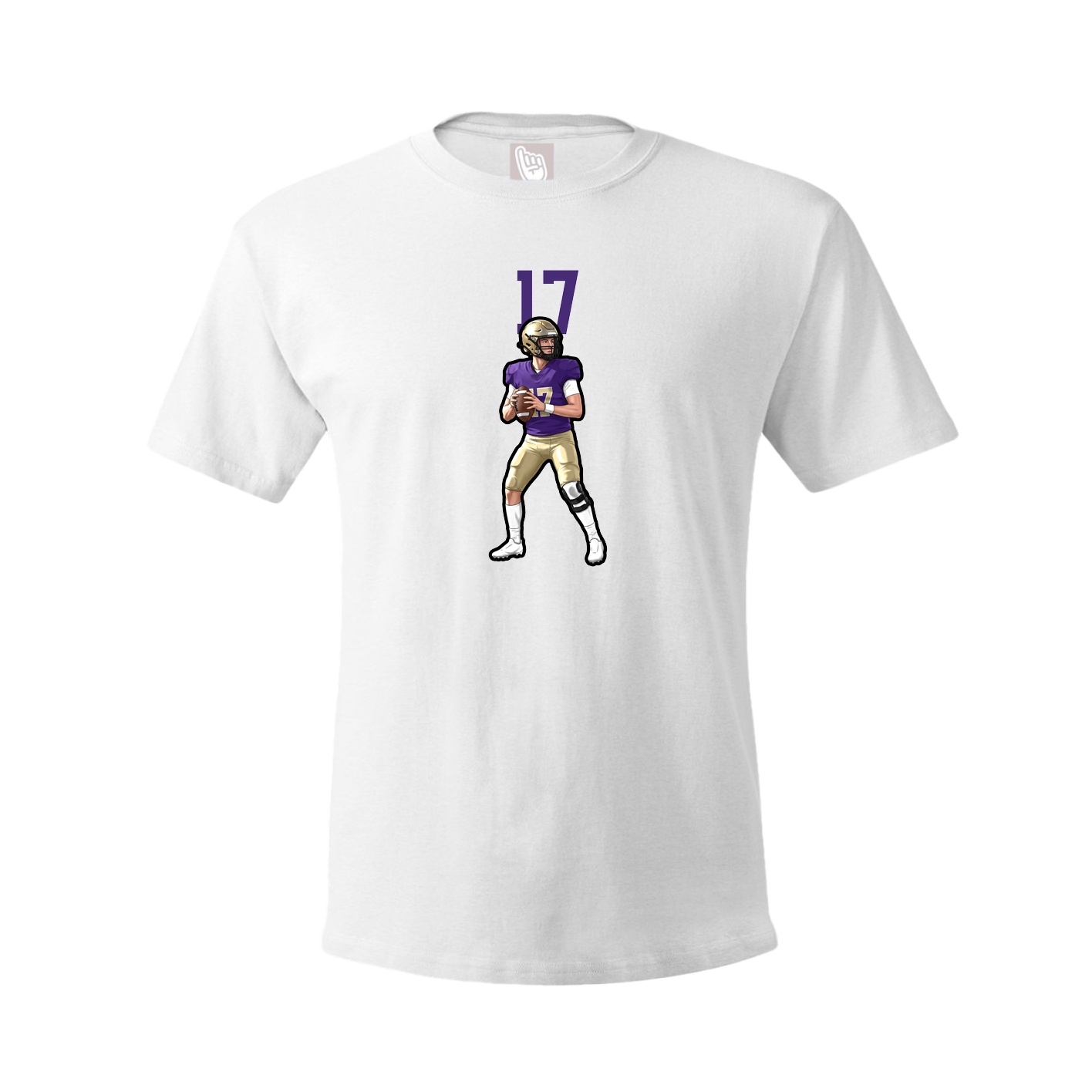 Youth Tee — Number Top in White