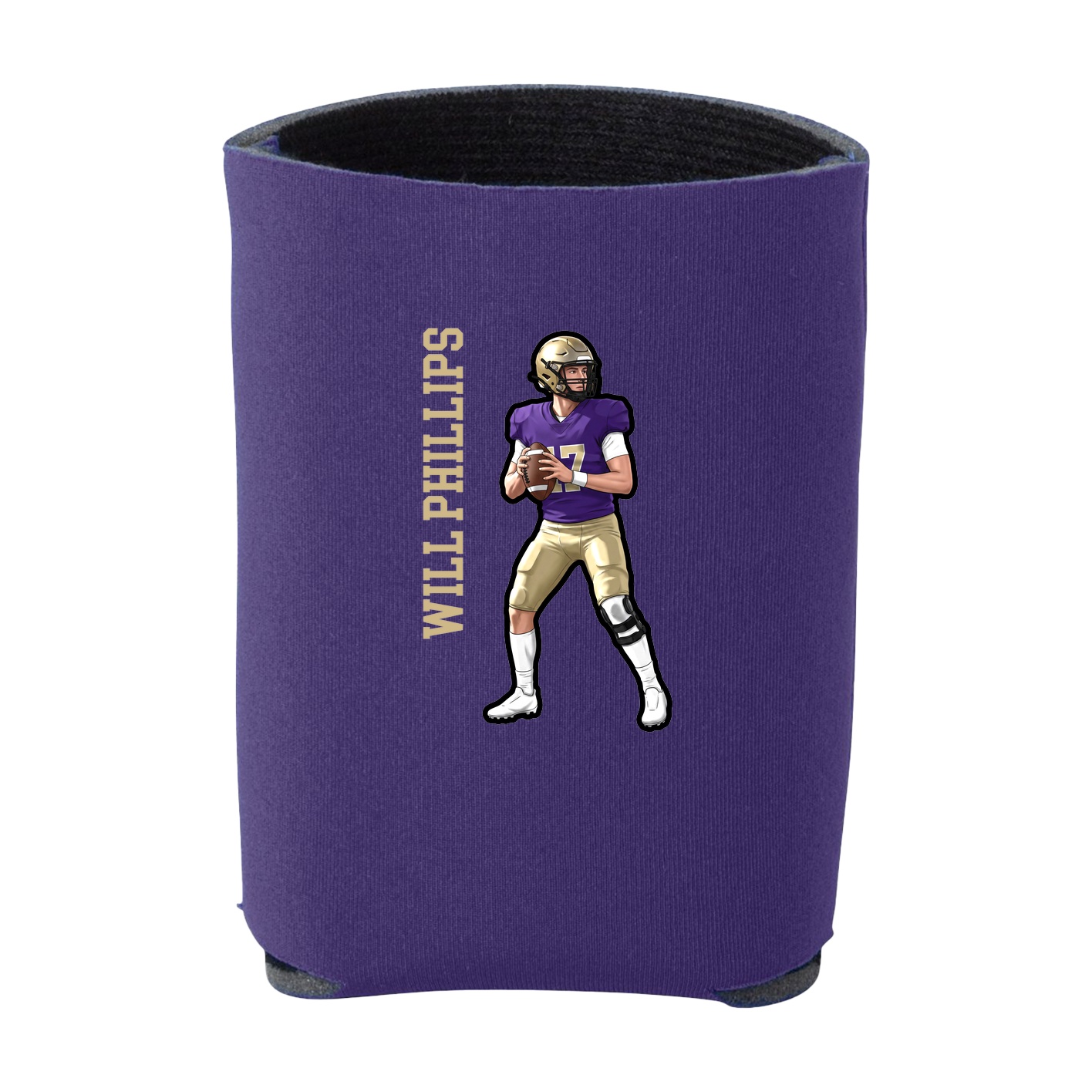Can Holder — Name Vertical in Purple