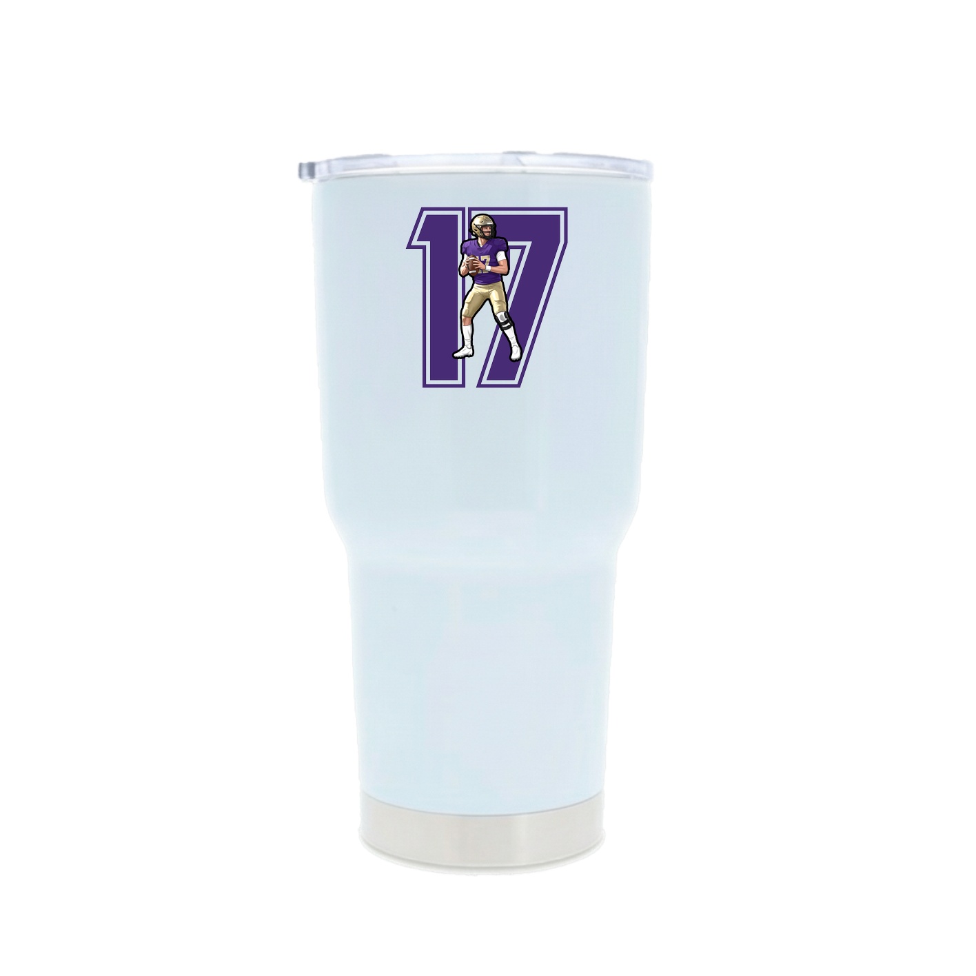 30oz Stainless Steel Tumbler — Number in White