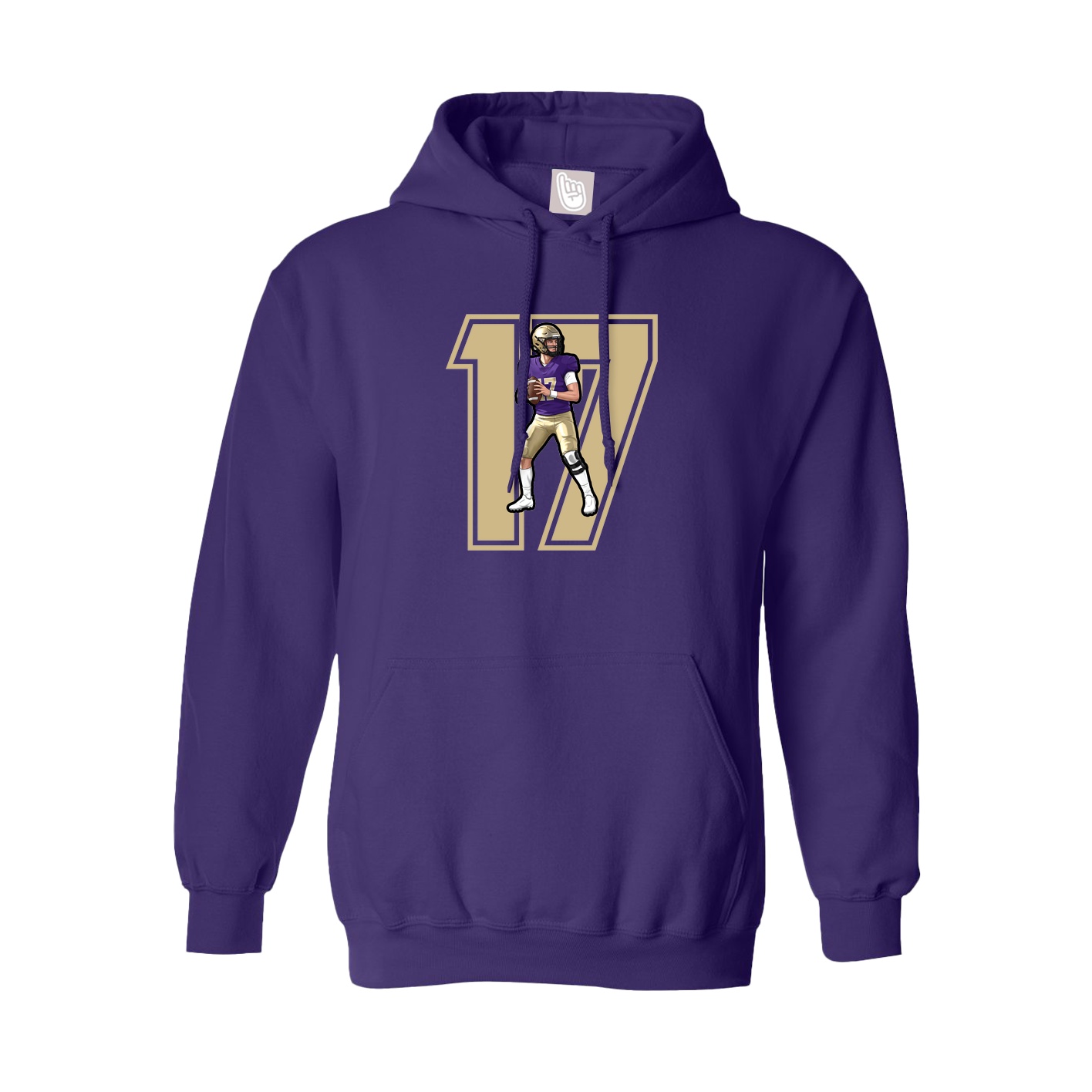 Hoodie — Number in Purple