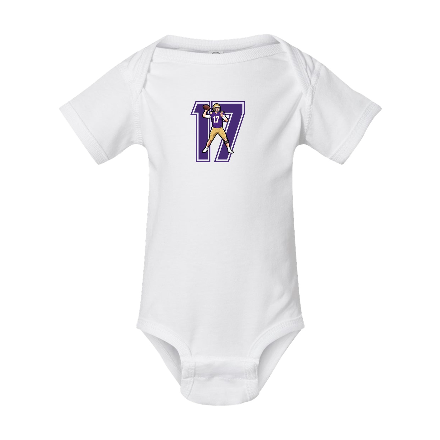 Baby Onesie — Number in White