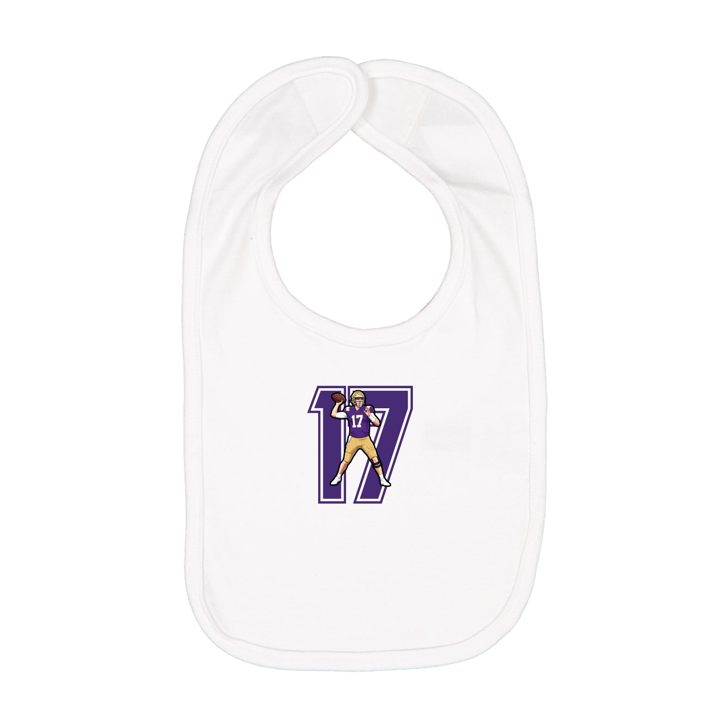 Infant Bib — Number in White