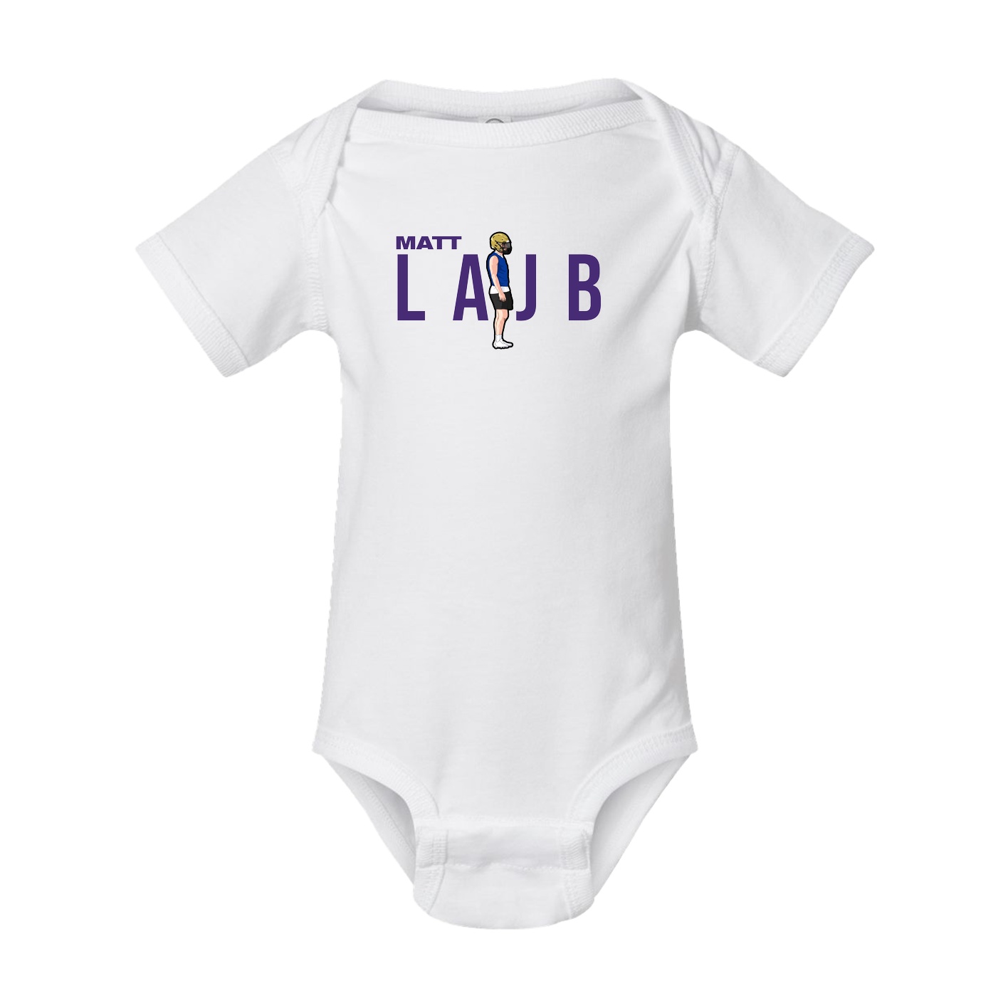 Baby Onesie — Player Name in White
