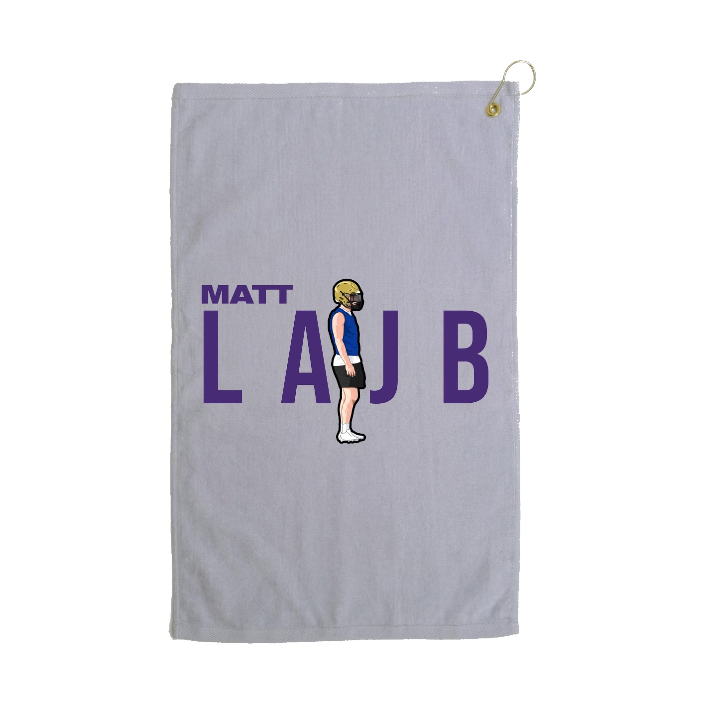 Golf Towel — Player Name in Grey