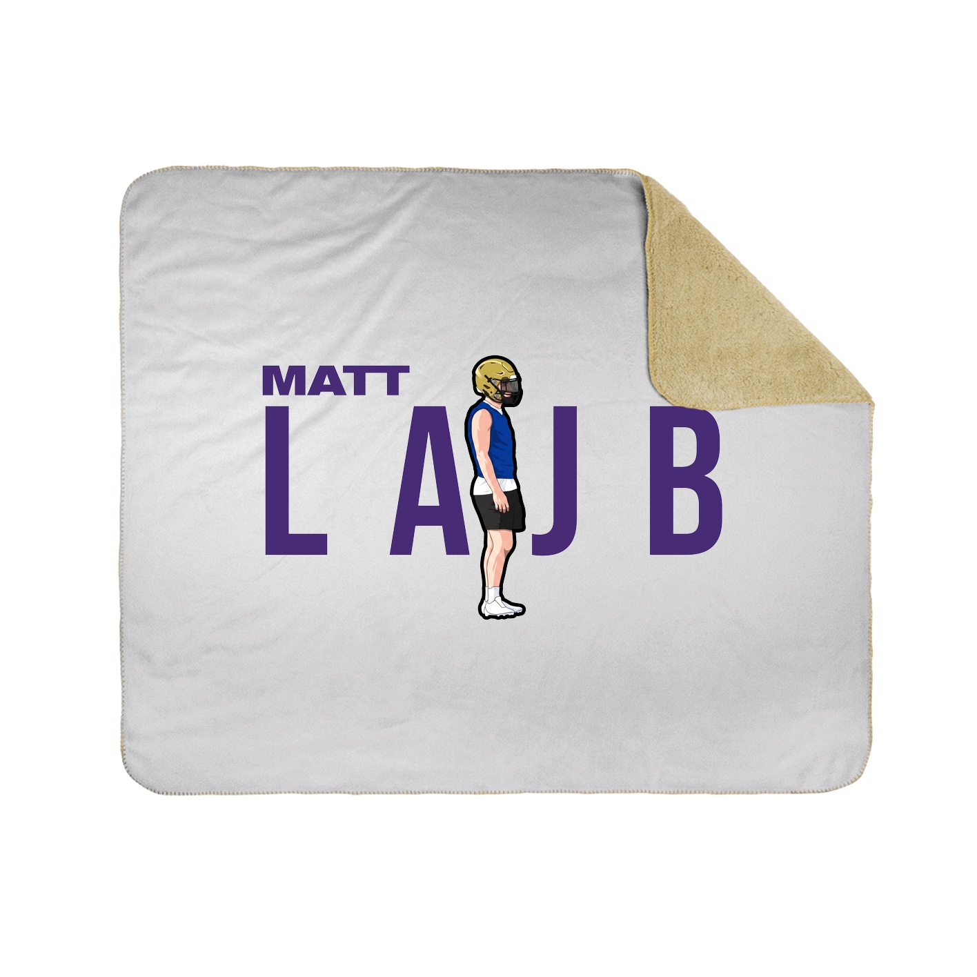 Throw Blanket — Player Name in White