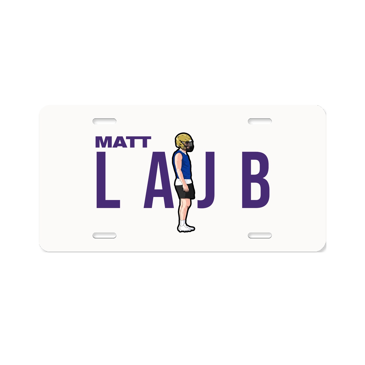 License Plate — Player Name in Classic