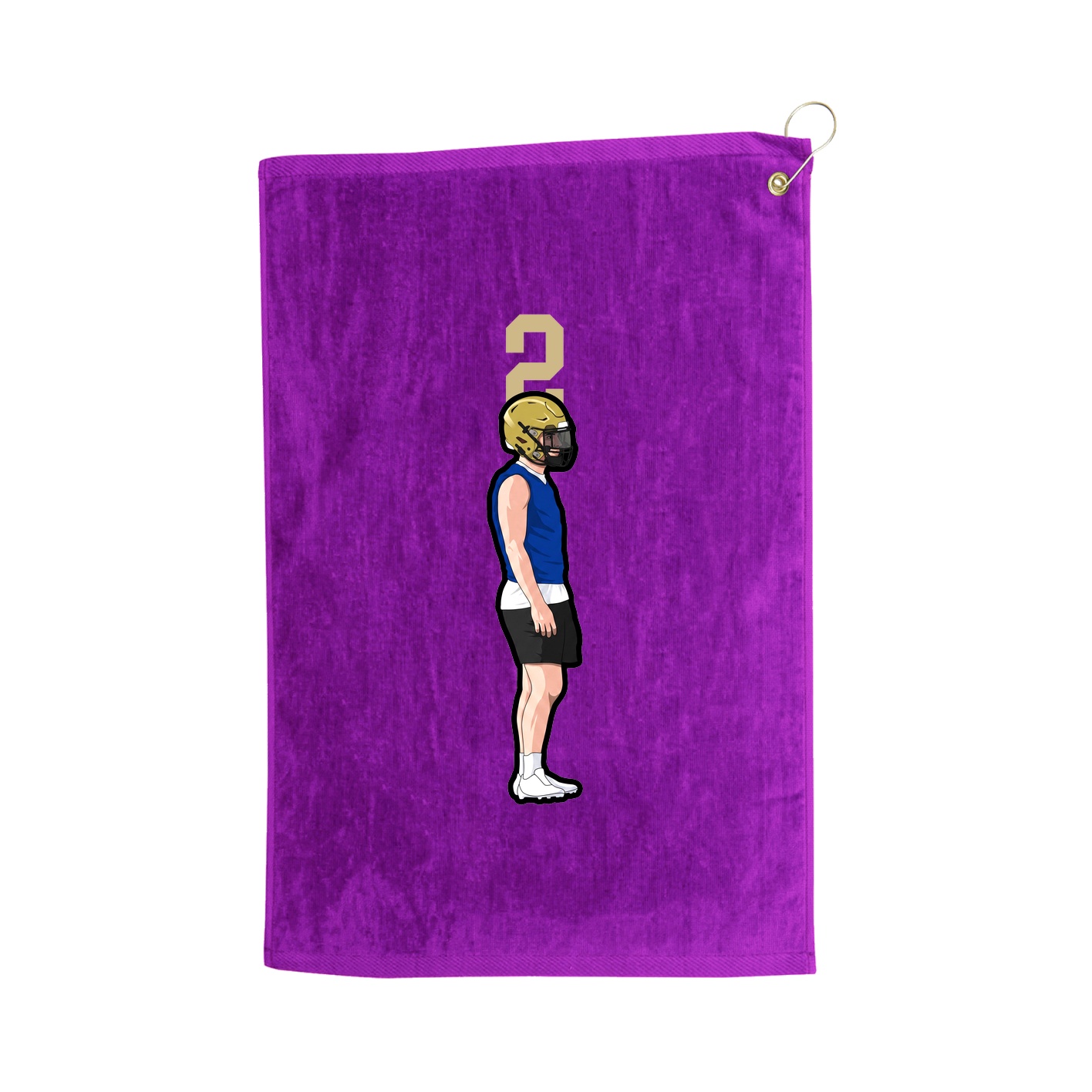 Golf Towel — Number Top in Purple