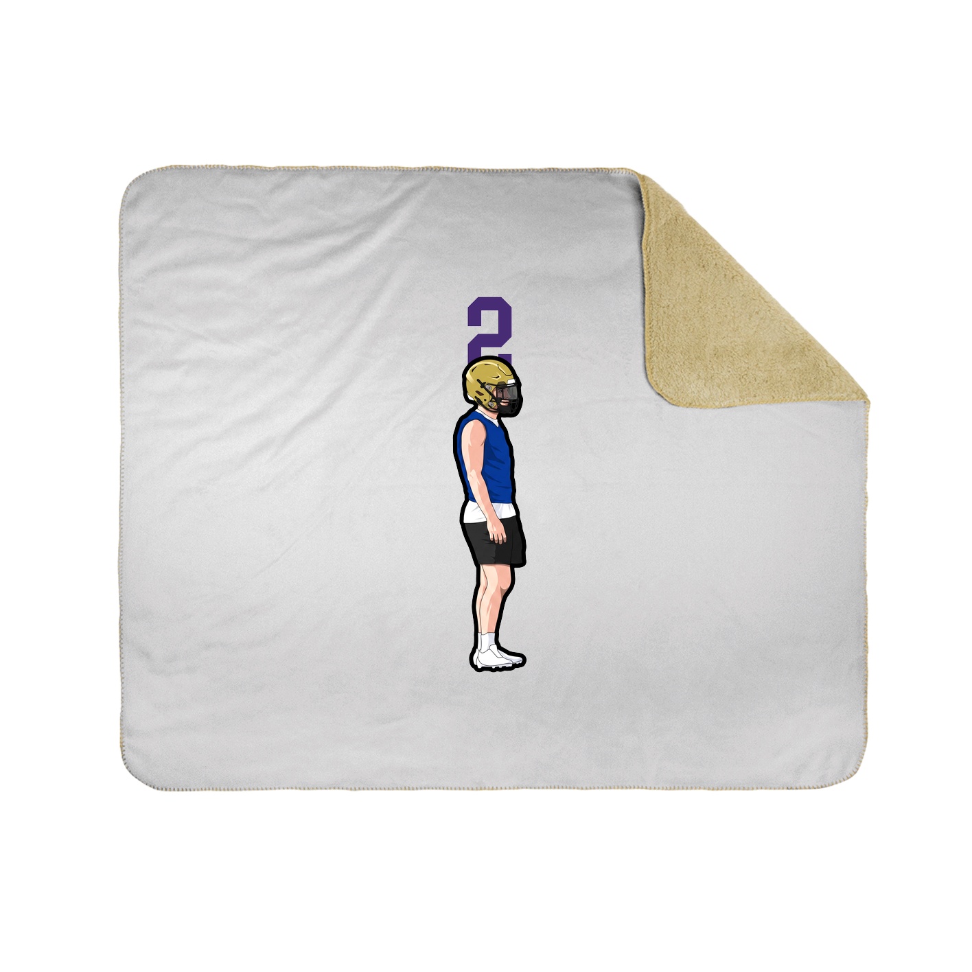 Throw Blanket — Number Top in White