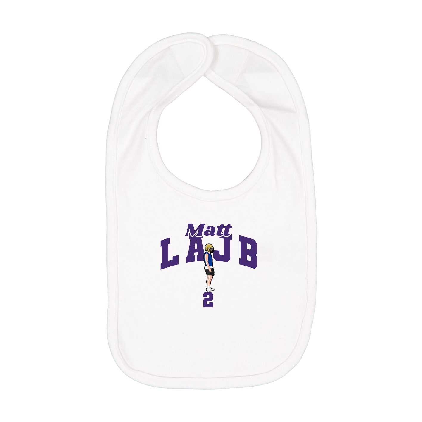 Infant Bib — Signature Arch in White