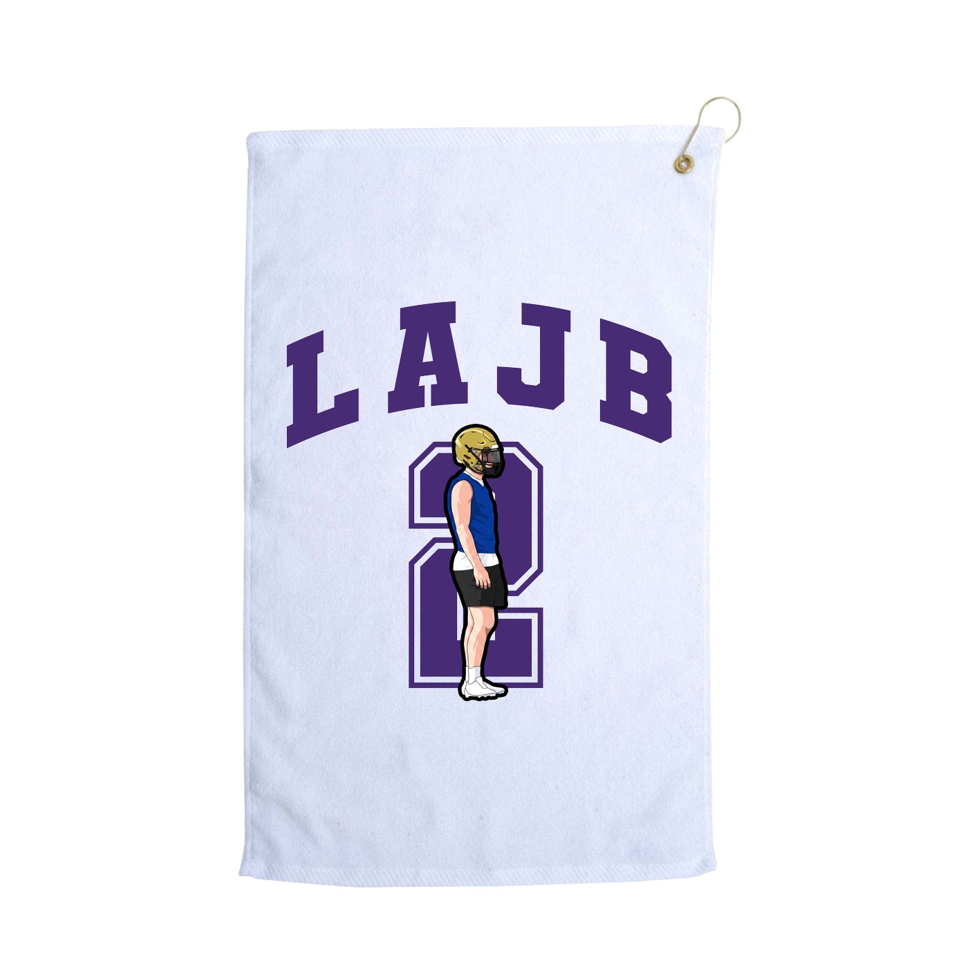Golf Towel — Number in White