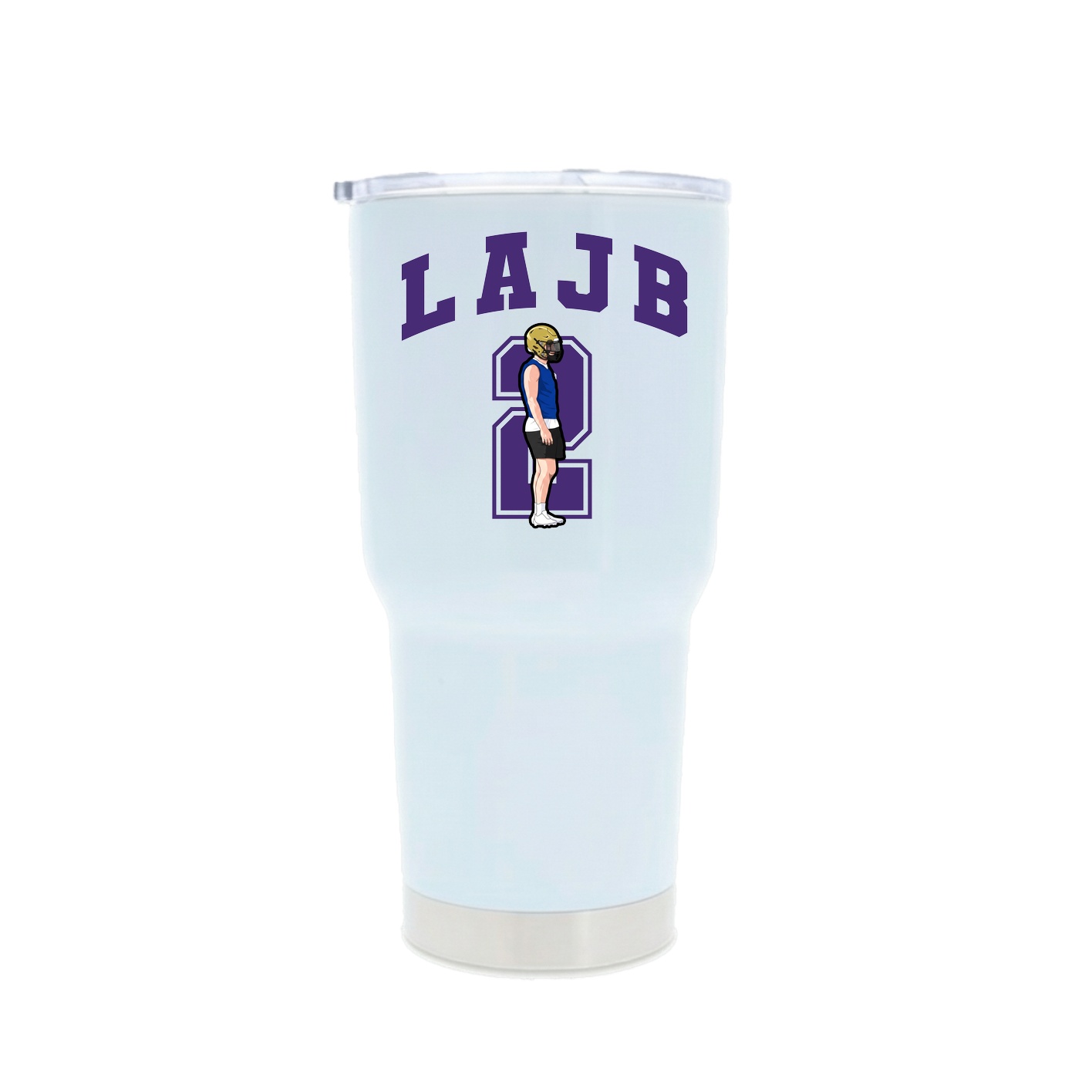 30oz Stainless Steel Tumbler — Number in White