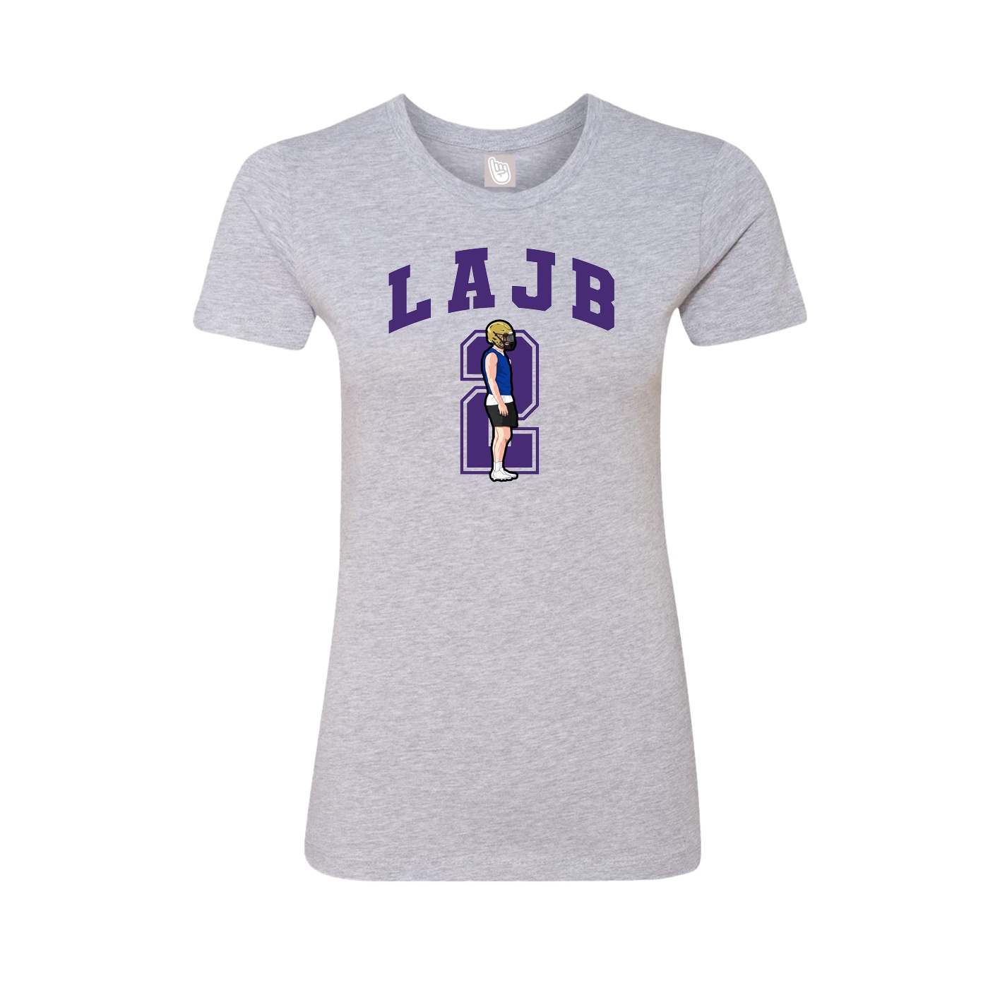 Fitted Women's Tee — Number in Grey