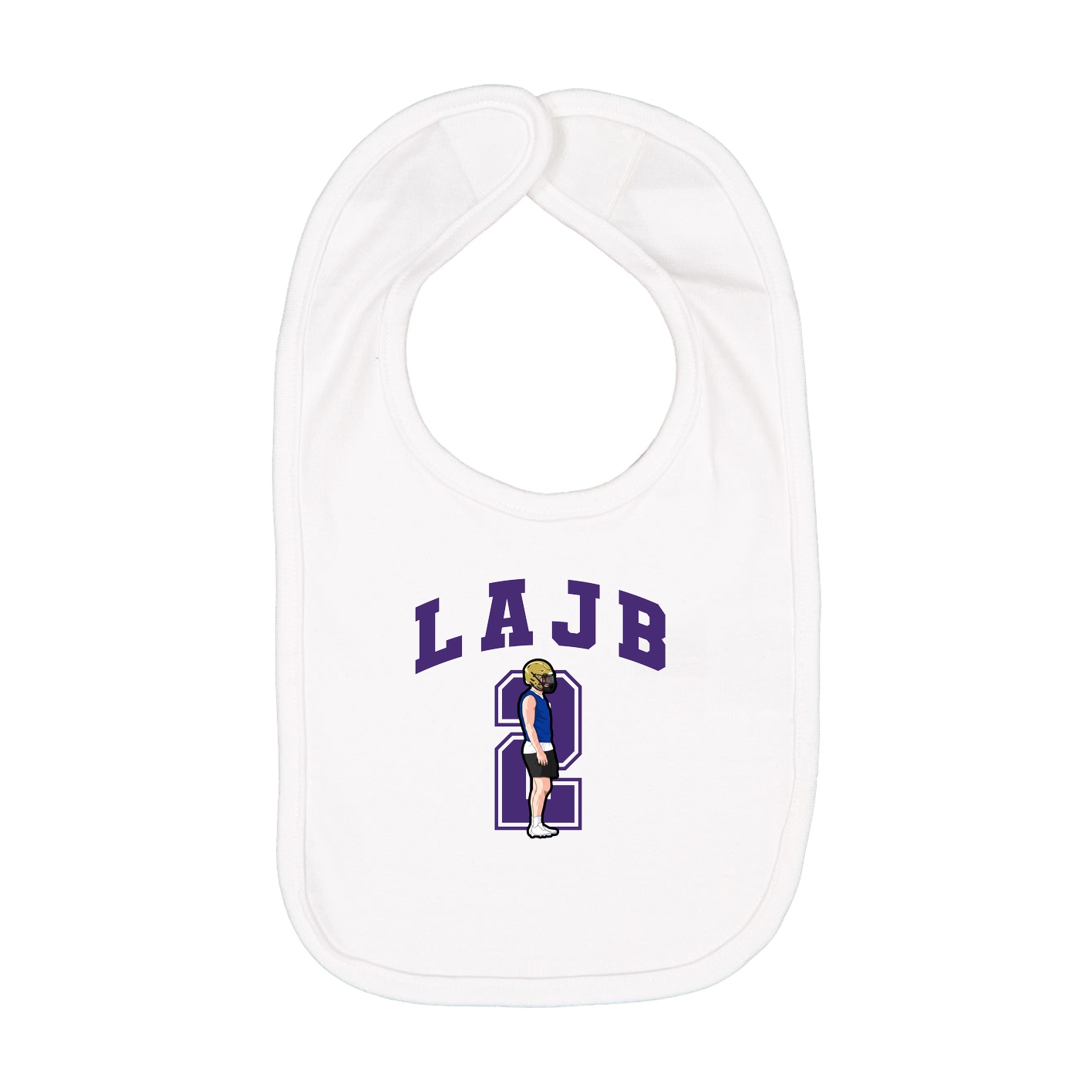 Infant Bib — Number in White