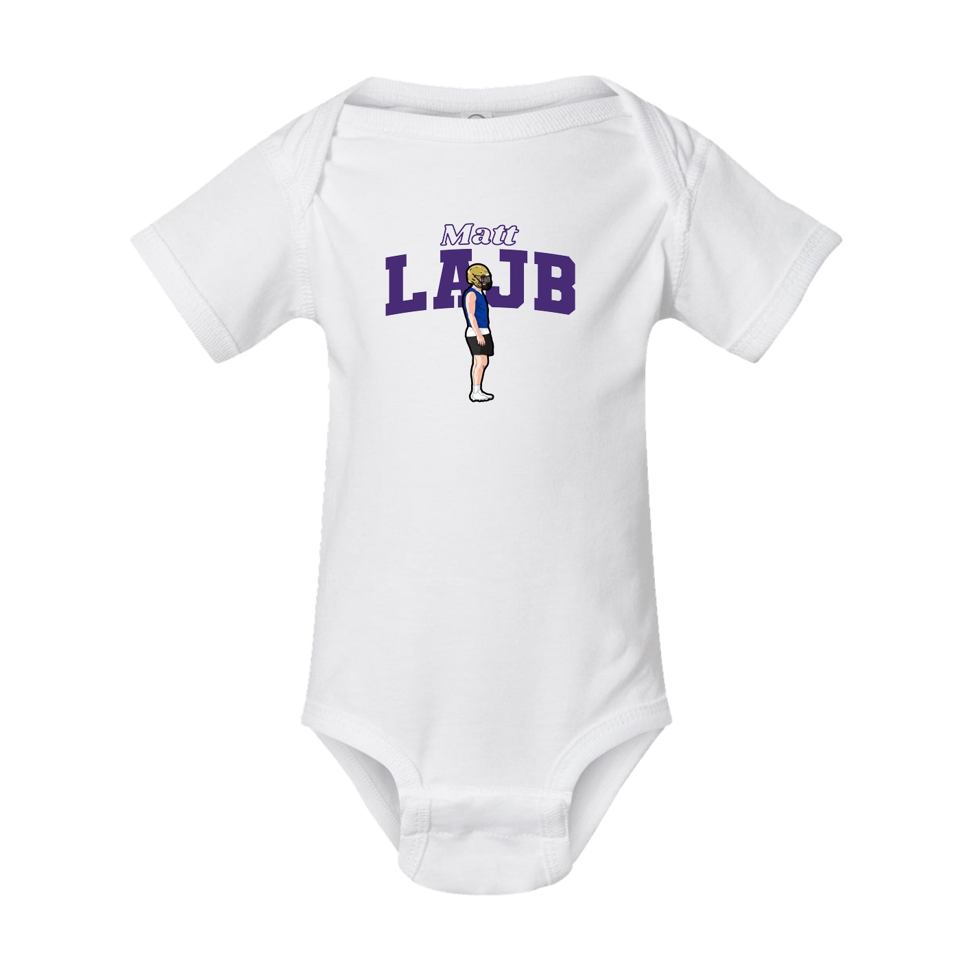 Baby Onesie — Name Arch in White