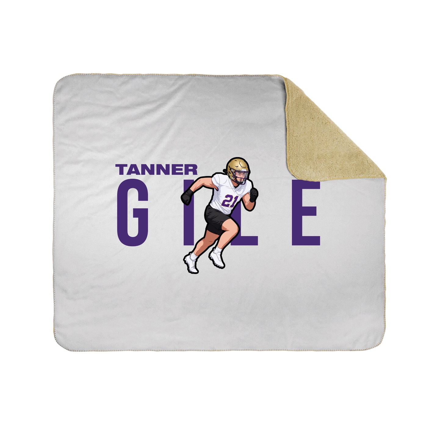 Throw Blanket — Player Name in White