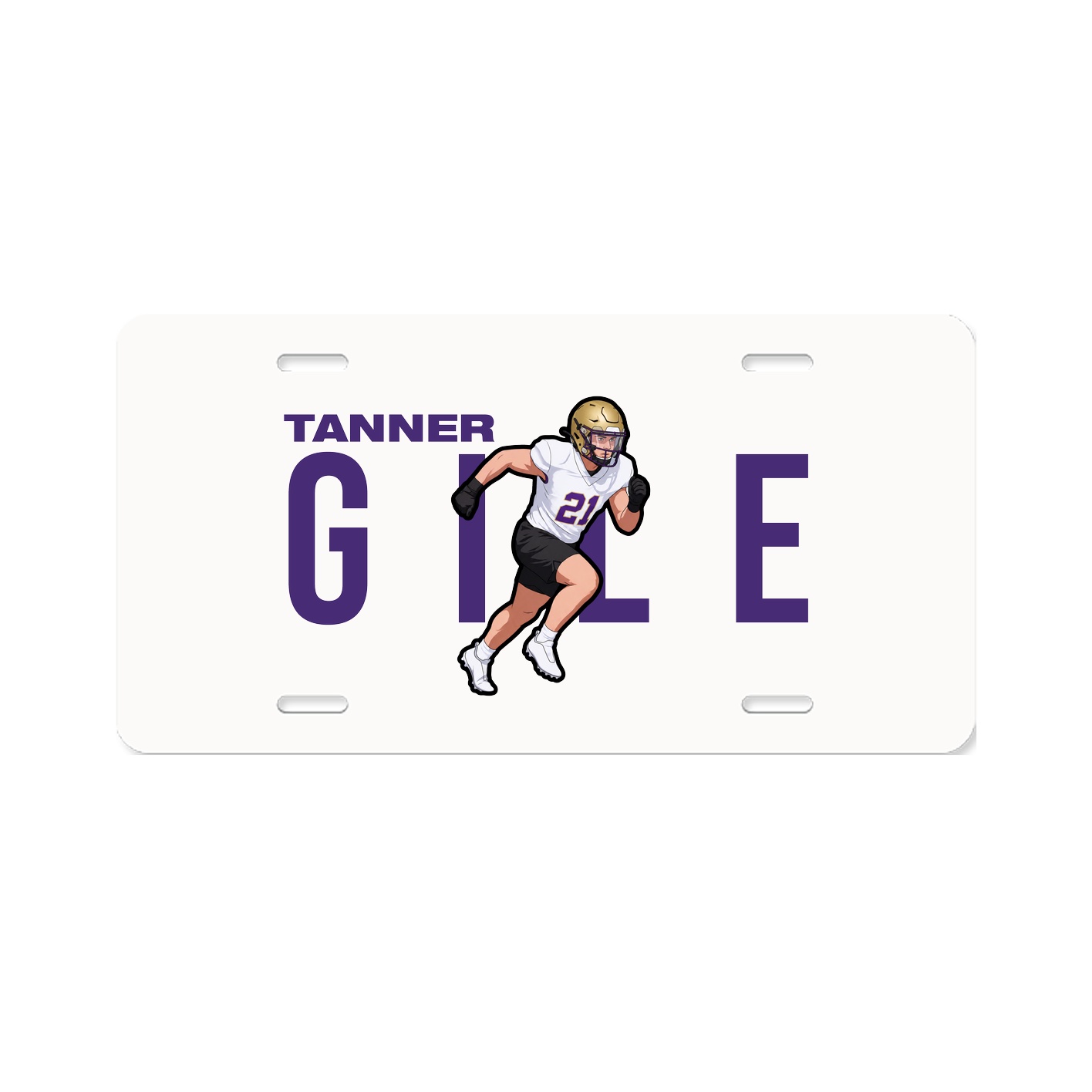 License Plate — Player Name in Classic