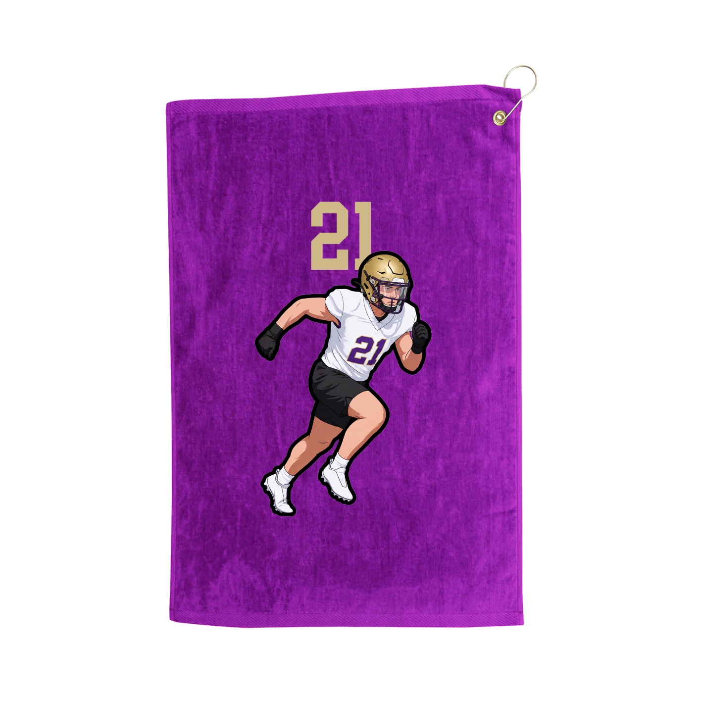 Golf Towel — Number Top in Purple