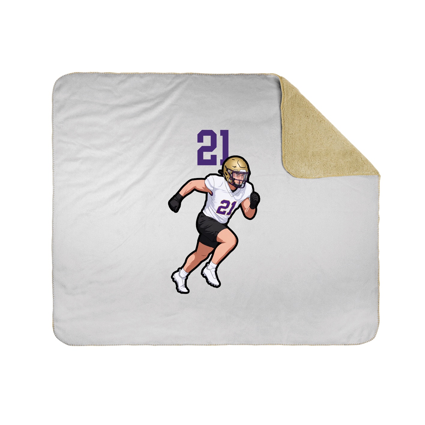 Throw Blanket — Number Top in White
