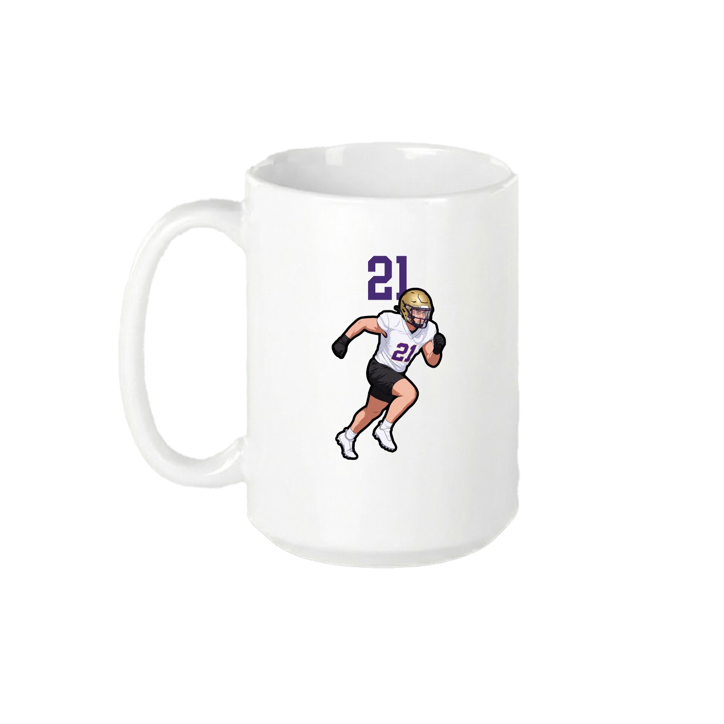 15oz Coffee Mug — Number Top in White