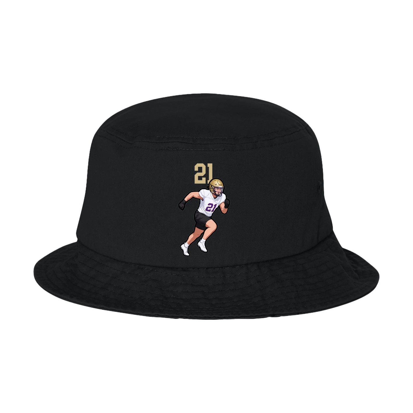 Bucket Cap — Number Top in Black
