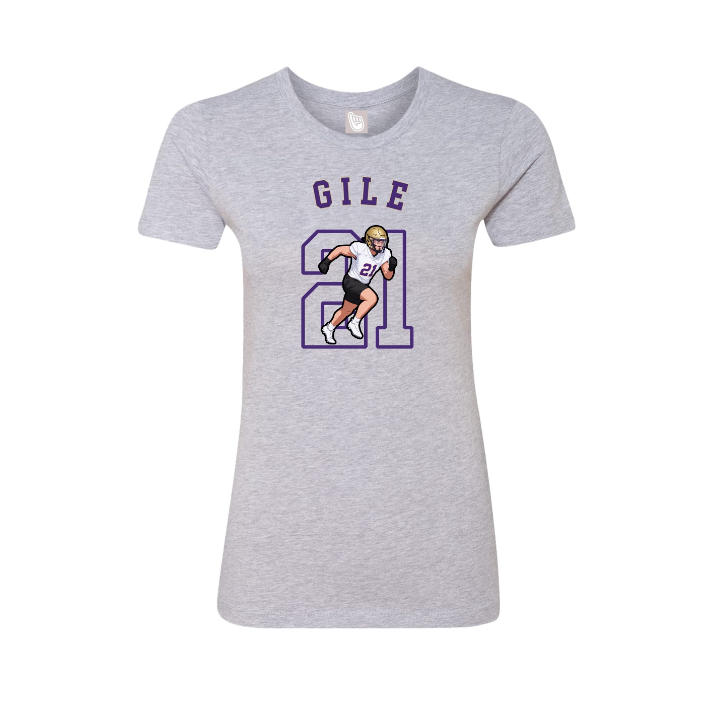 Fitted Women's Tee — Shirsey Arch in Grey