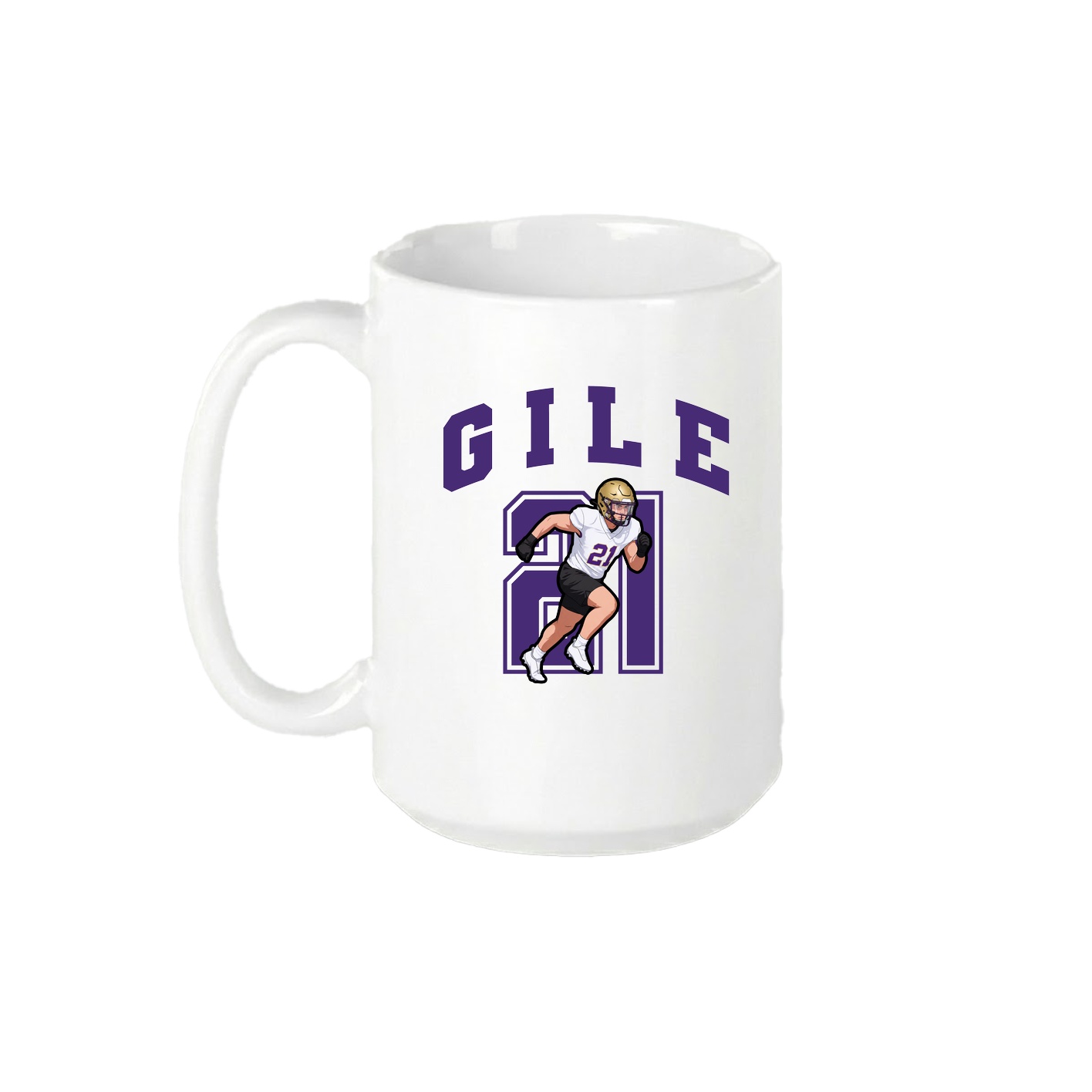 15oz Coffee Mug — Number in White