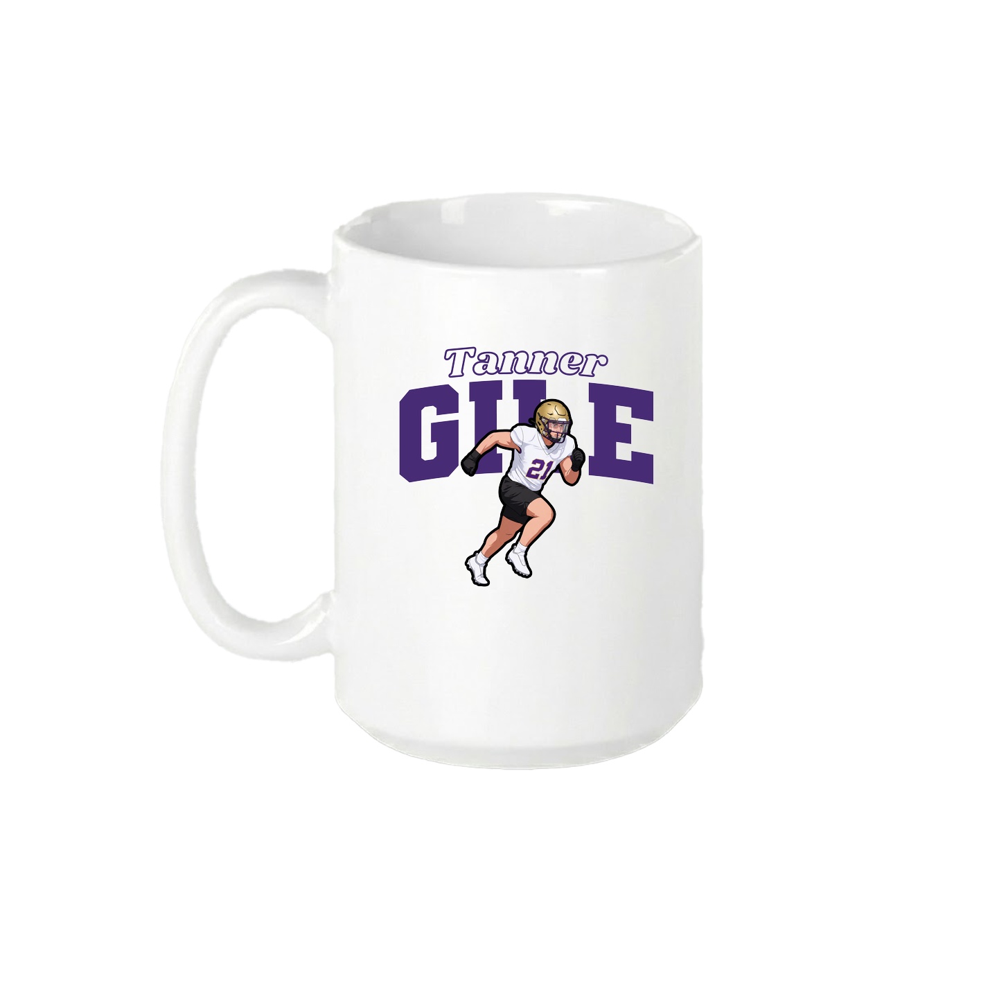 15oz Coffee Mug — Name Arch in White