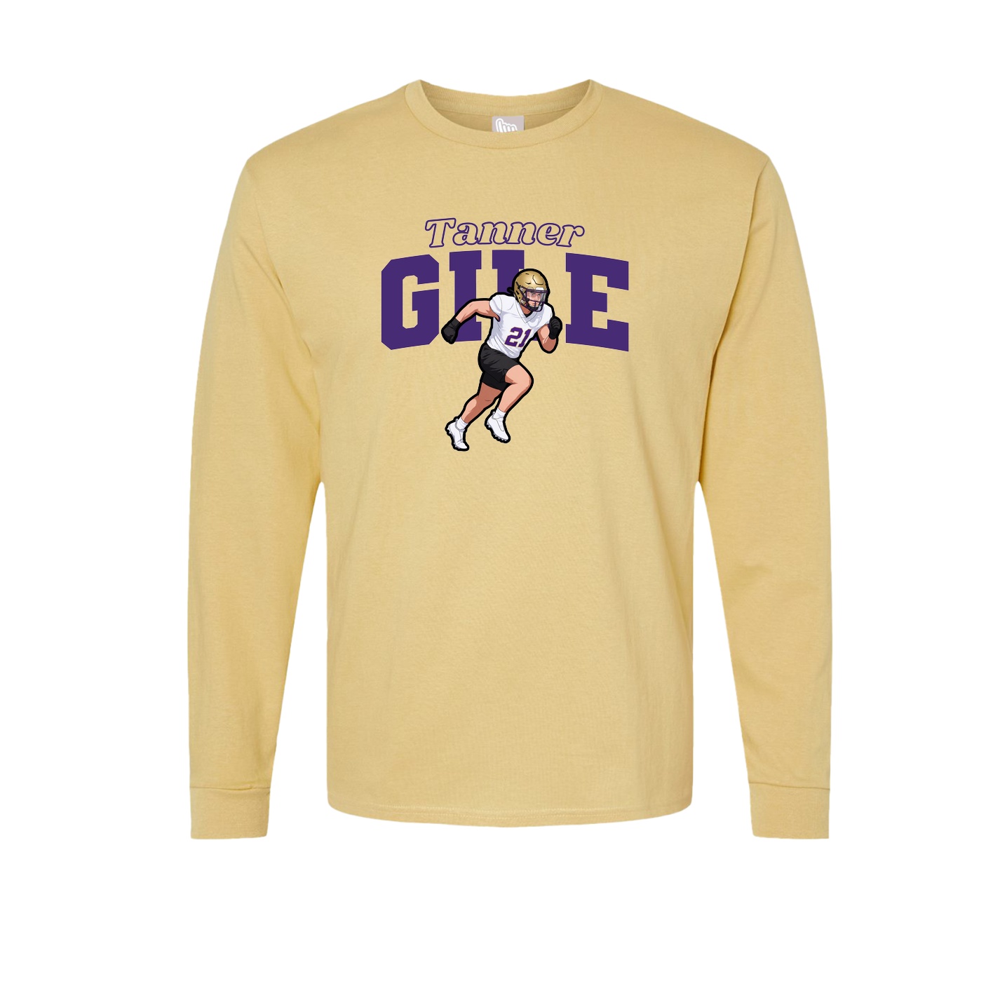 Long Sleeve Tee — Name Arch in Vegas Gold