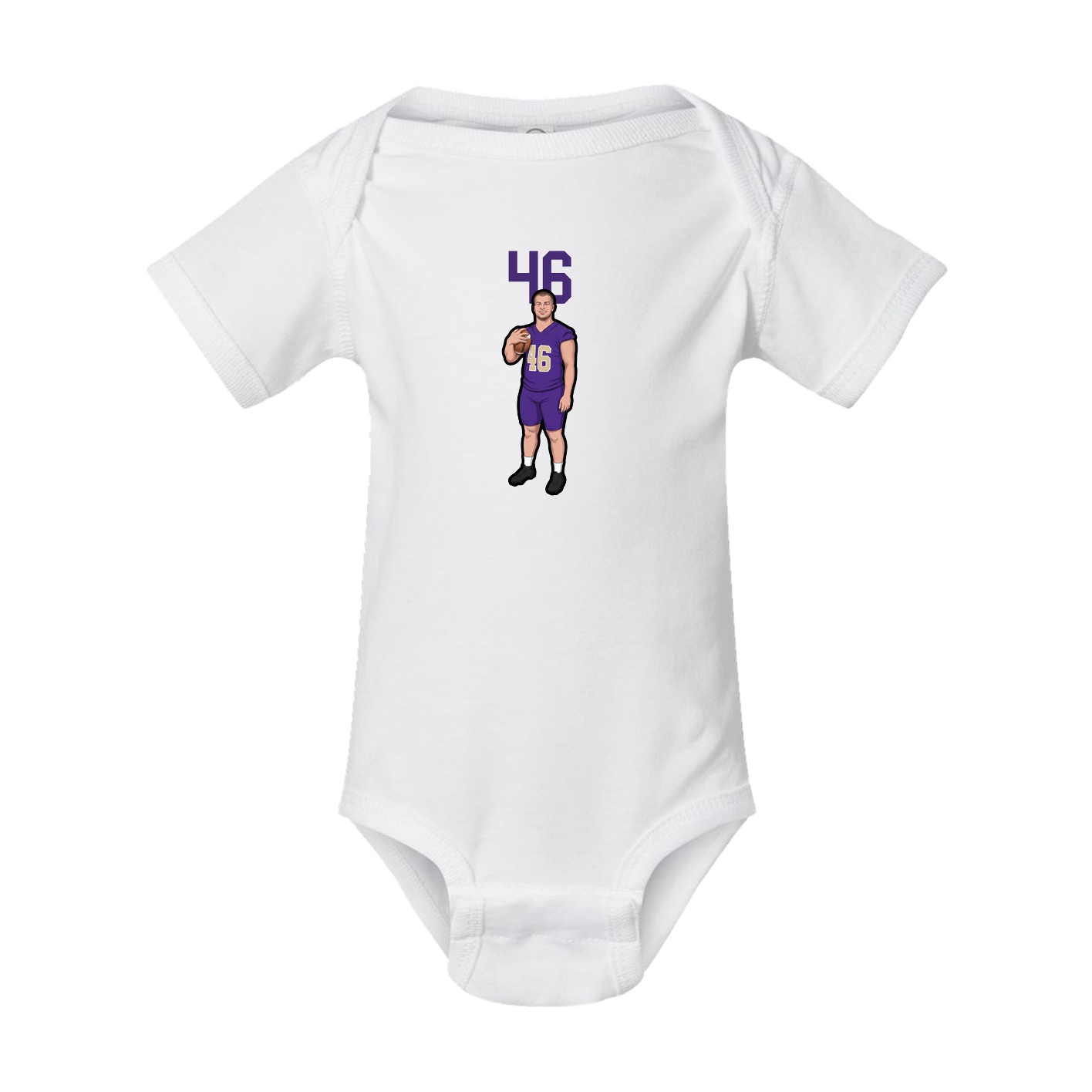 Baby Onesie — Number Top in White