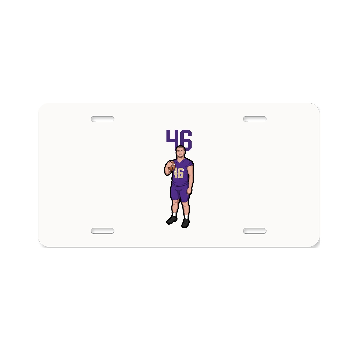 License Plate — Number Top in Classic