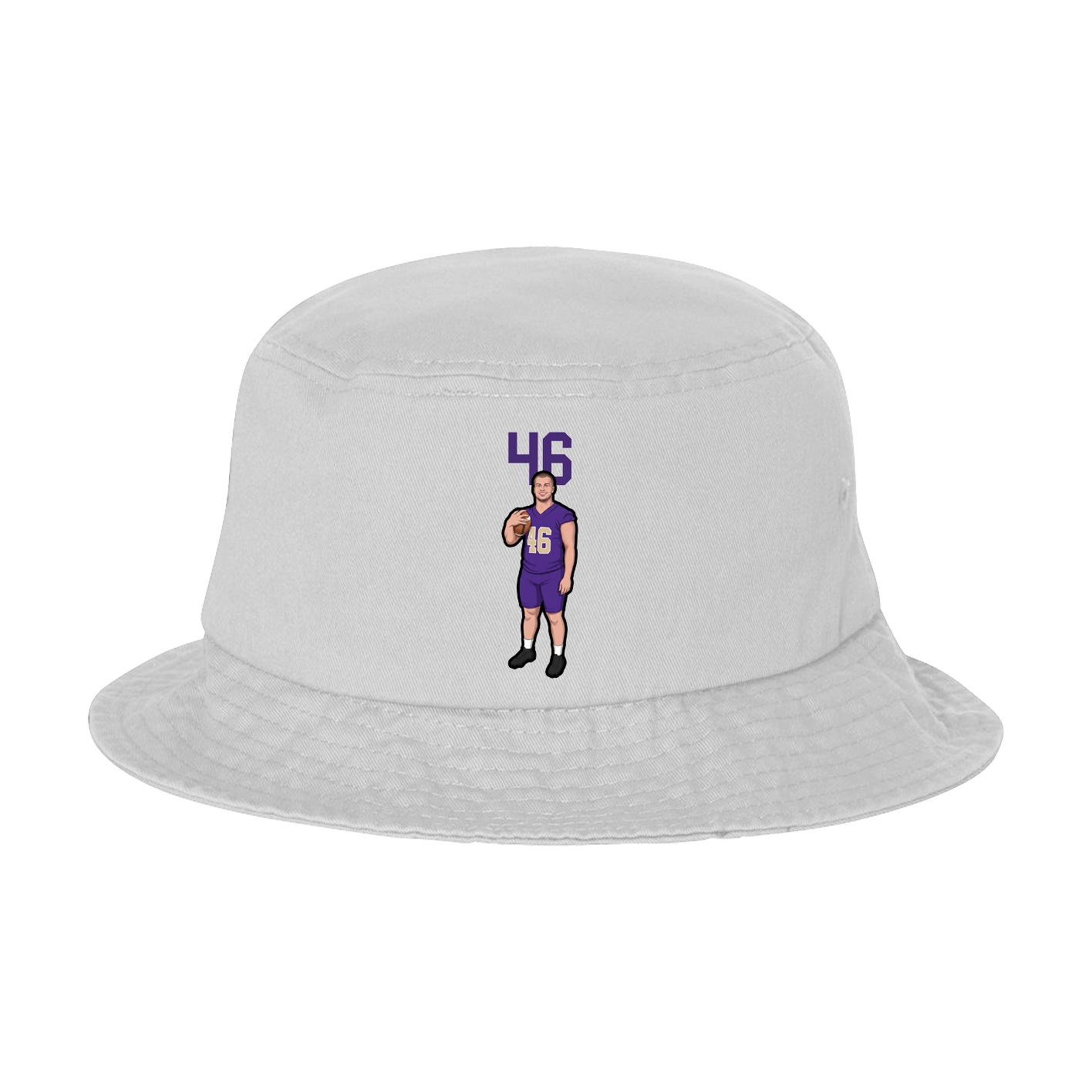 Bucket Cap — Number Top in White