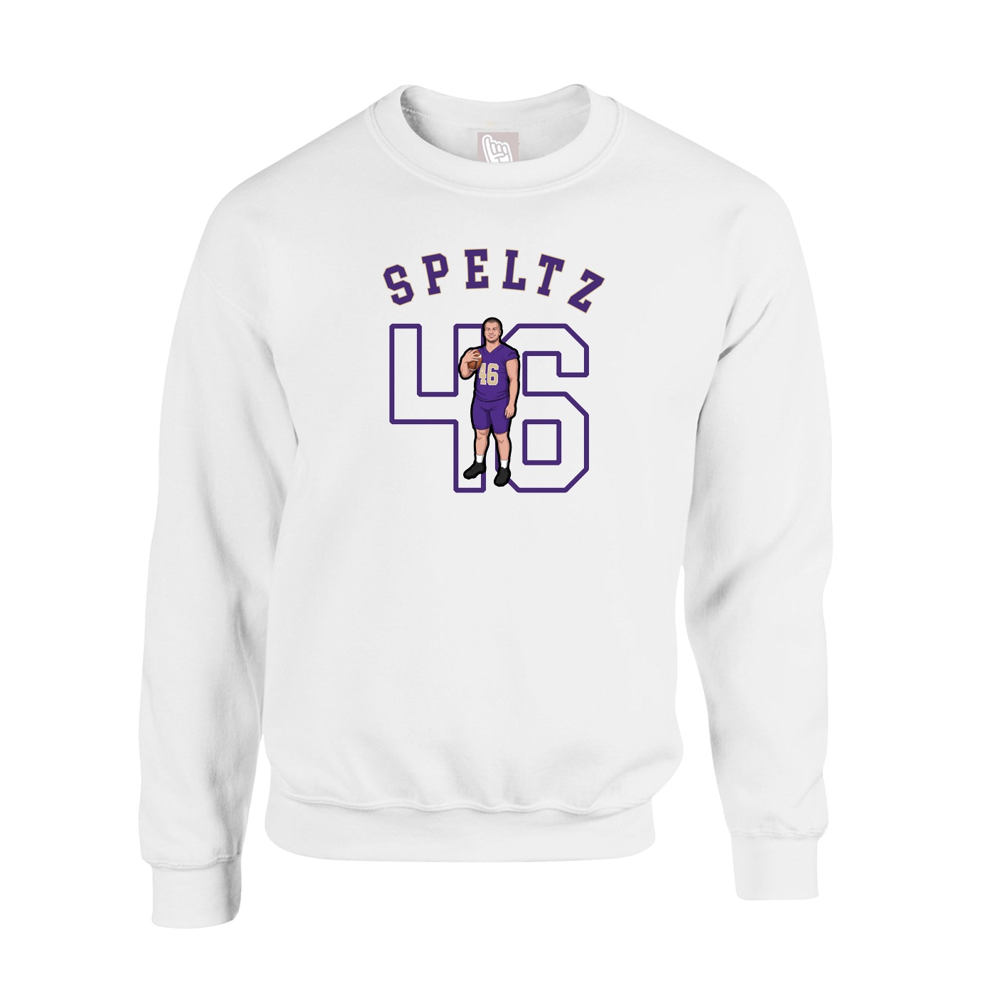 Fleece Crew — Shirsey Arch in White