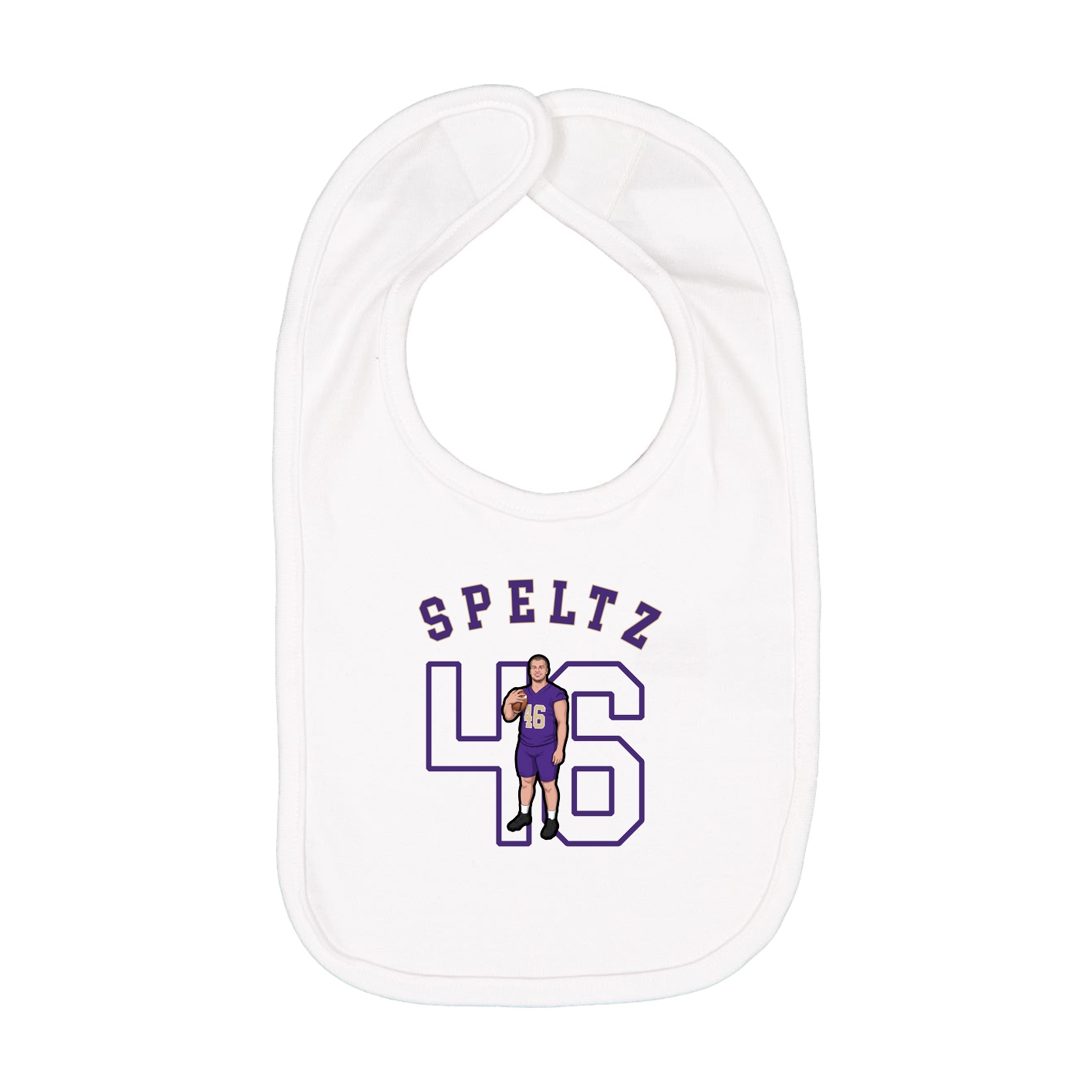 Infant Bib — Shirsey Arch in White