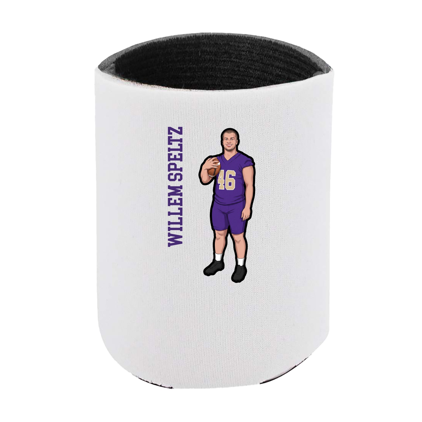 Can Holder — Name Vertical in White