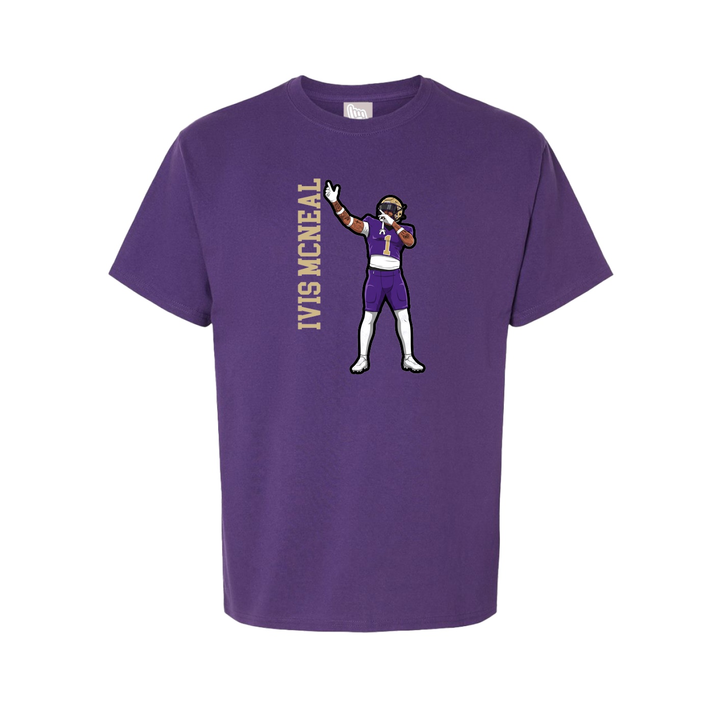 Tee — Name Vertical in Purple