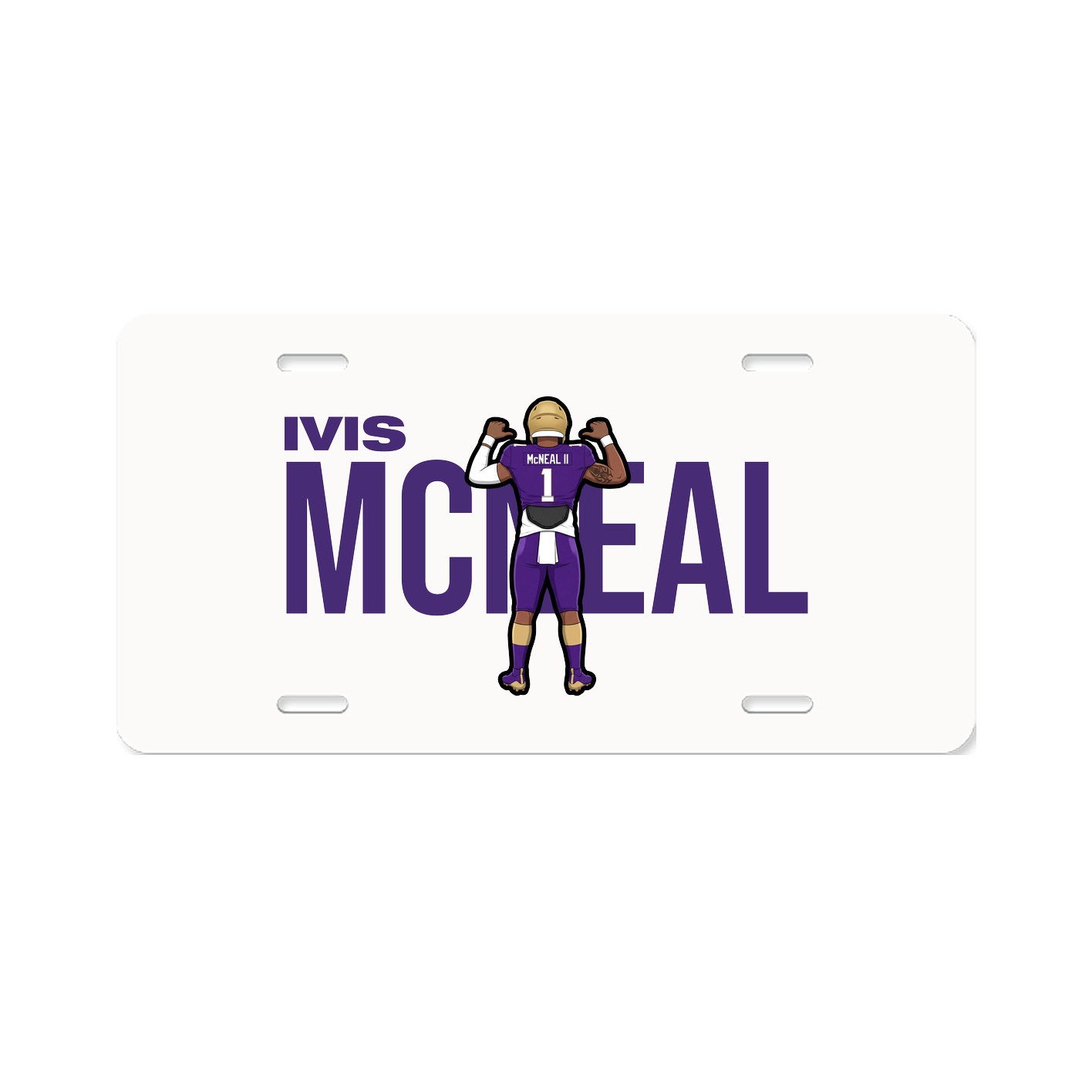 License Plate — Player Name in Classic