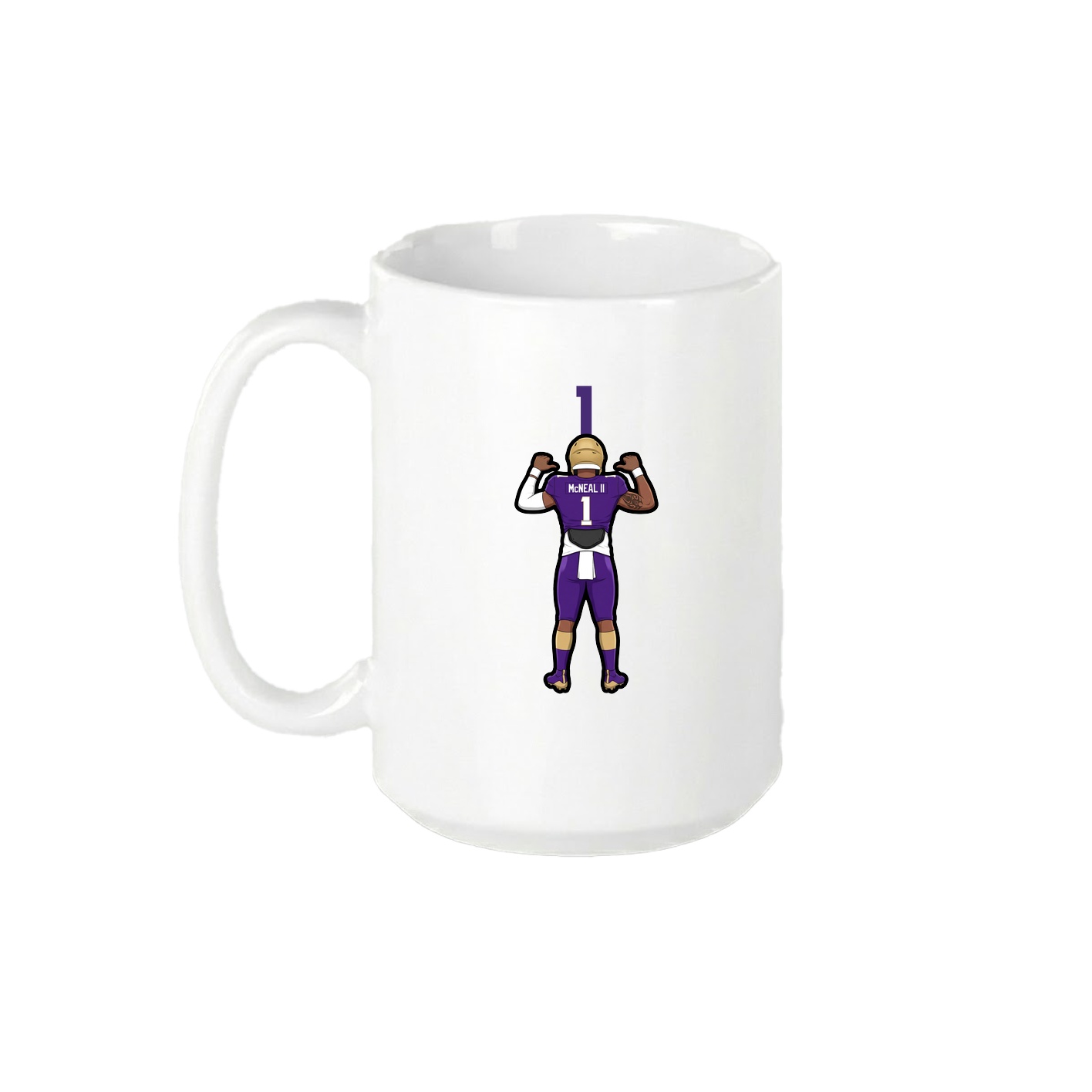 15oz Coffee Mug — Number Top in White