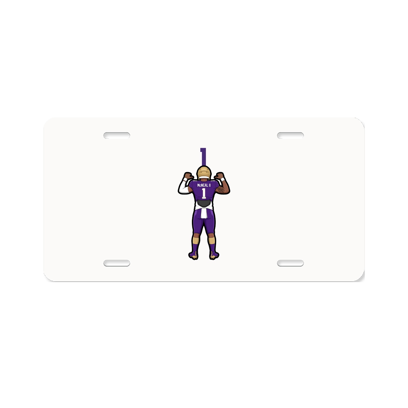 License Plate — Number Top in Classic