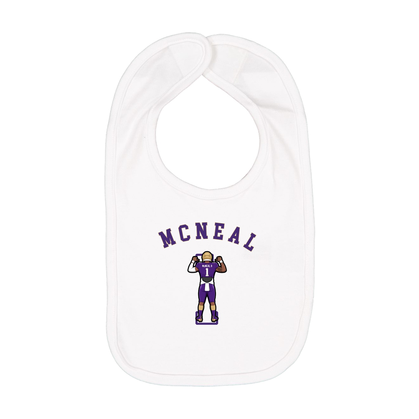 Infant Bib — Shirsey Arch in White