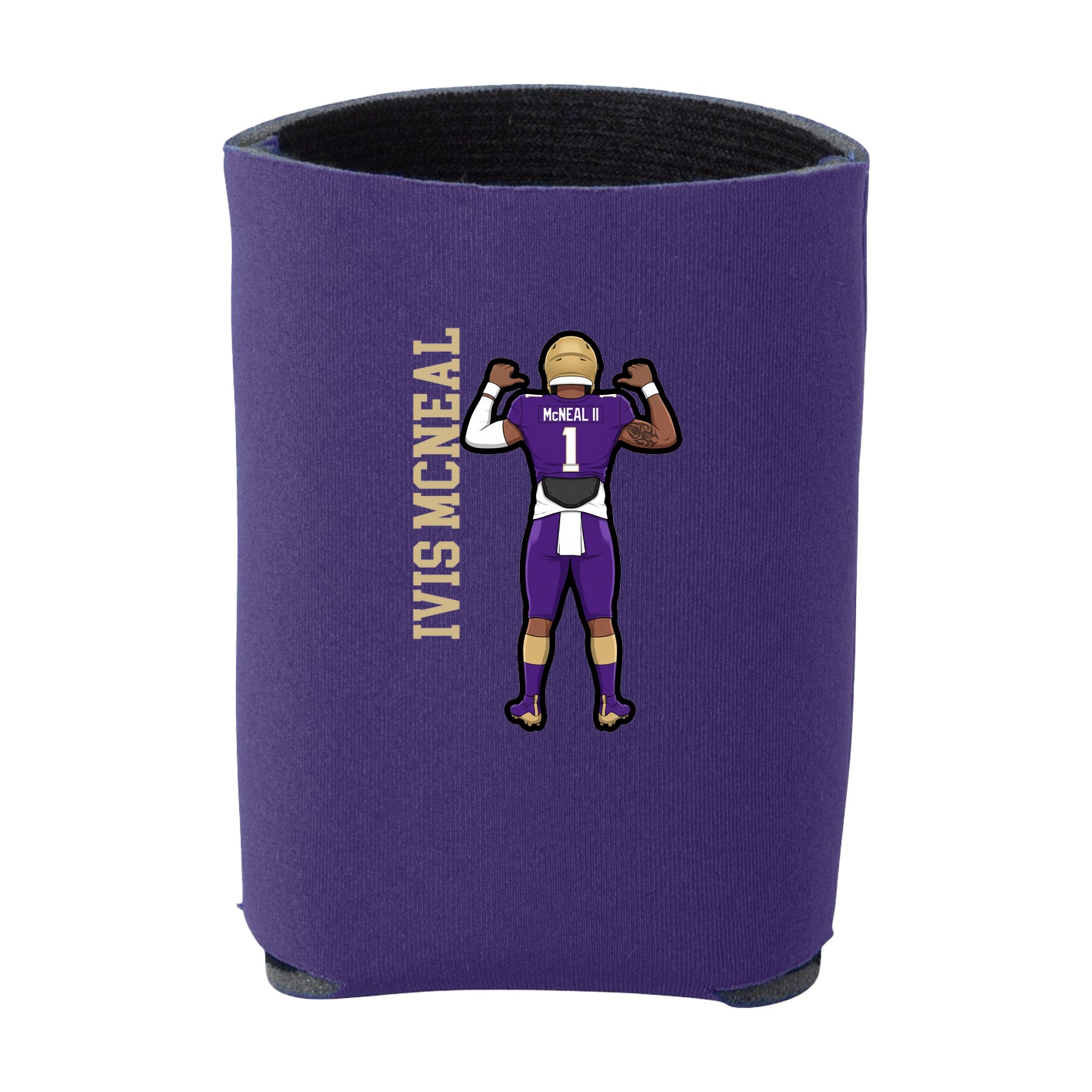 Can Holder — Name Vertical in Purple