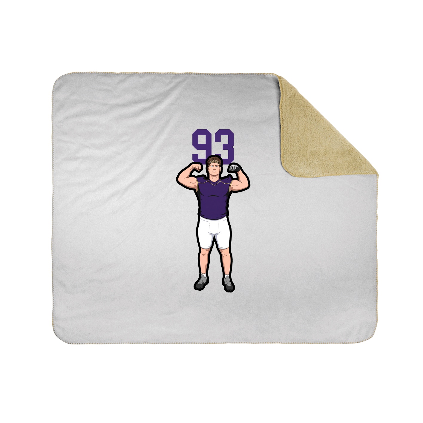 Throw Blanket — Number Top in White